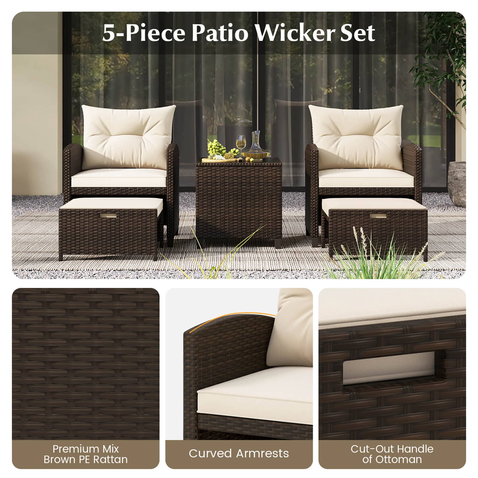 Costway HCST02118 Patio-Conversation-Sets - View #3