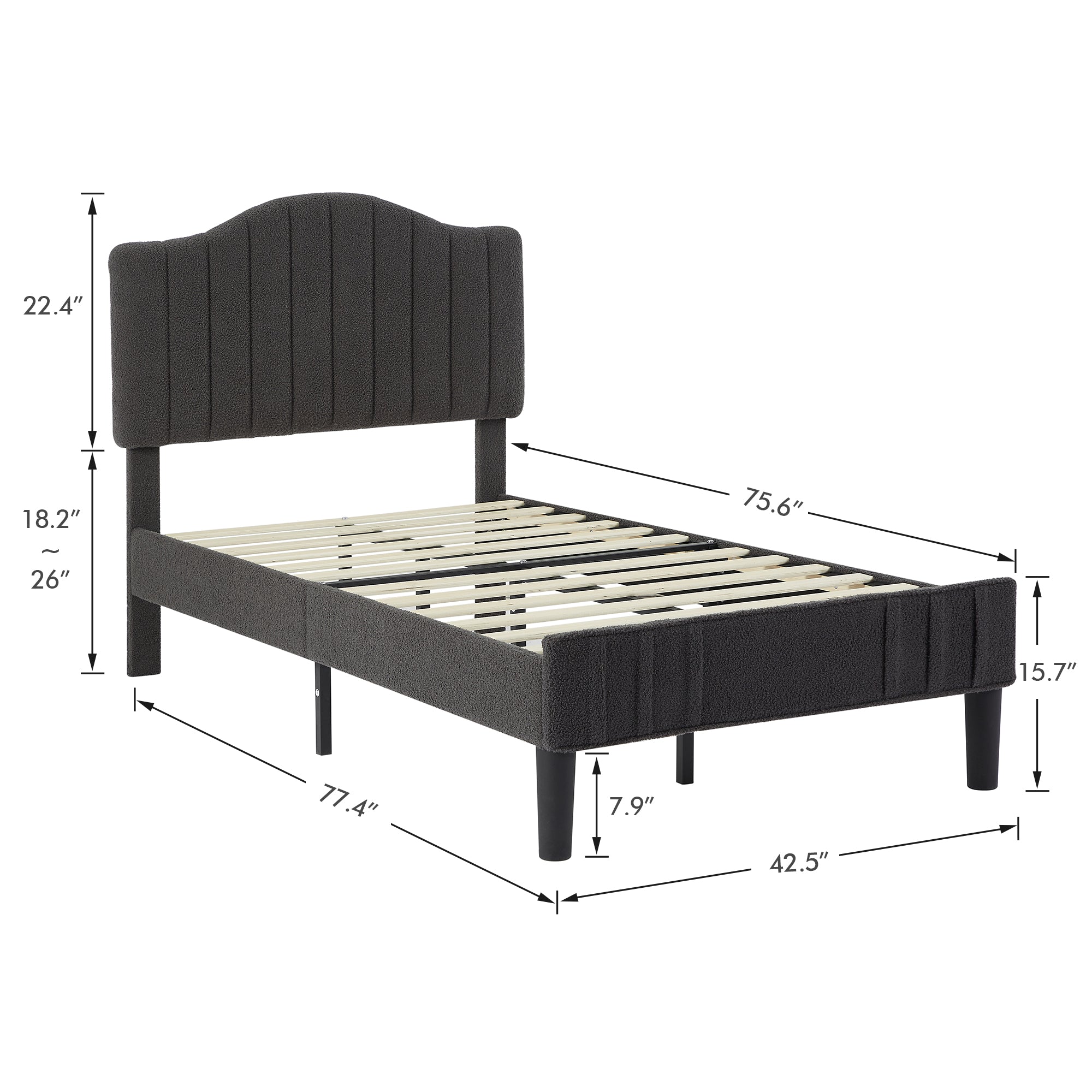 Vecelo LOE-TB08-DGRY beds - View #3