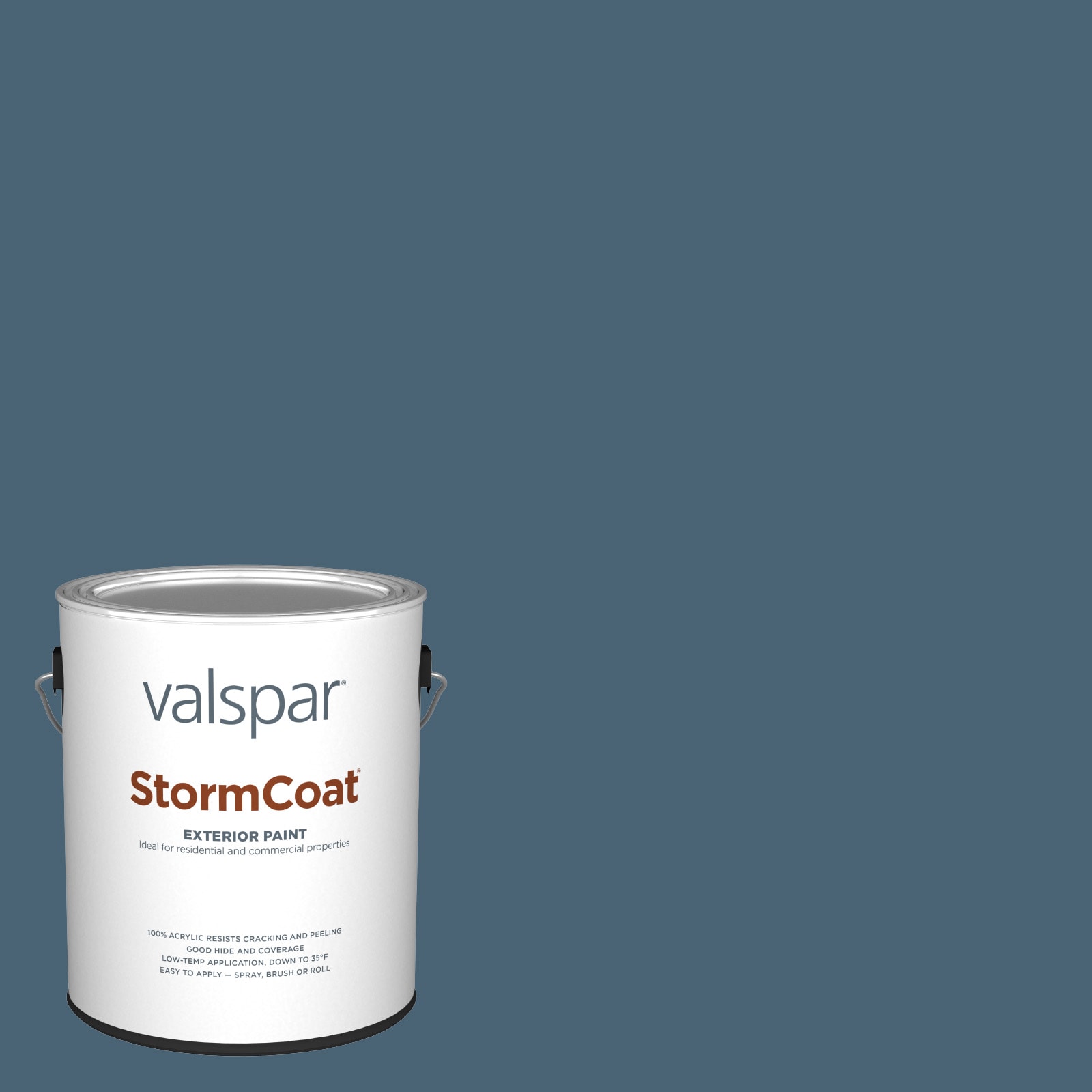 Valspar 4007-6C-147019 Storm Coat Satin Deep Twilight Blue 4007-6C Latex Exterior ( 1-gallon )
