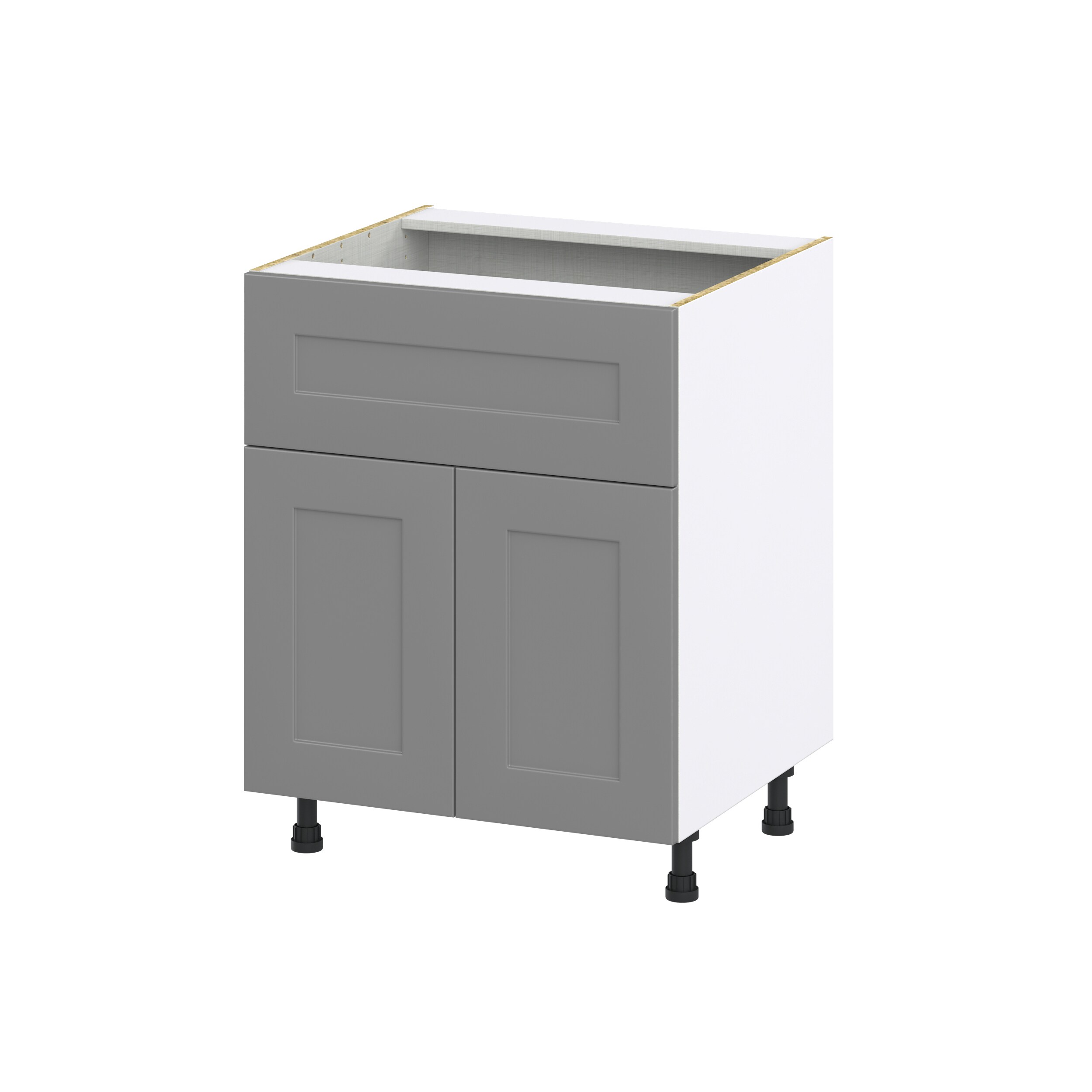 Hugo&Borg DSB27A-BM Beaumont 27-in W x 34.5-in H x 25-in D Slate Gray Base Fully assembled Cabinet ( Recessed panel Shaker )