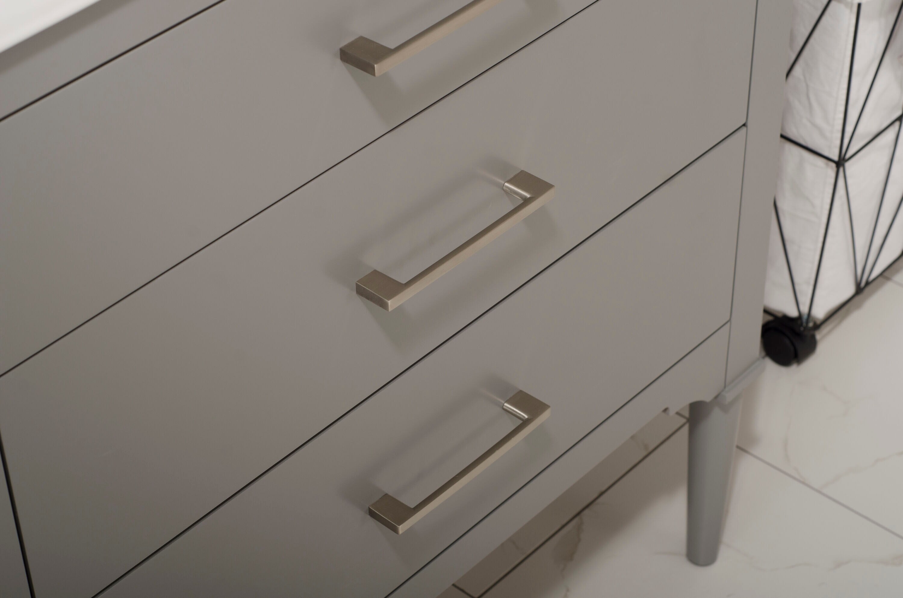 Design Element Mason 30-in Gray Single sink Bathroom Vanity with White Porcelain Top
