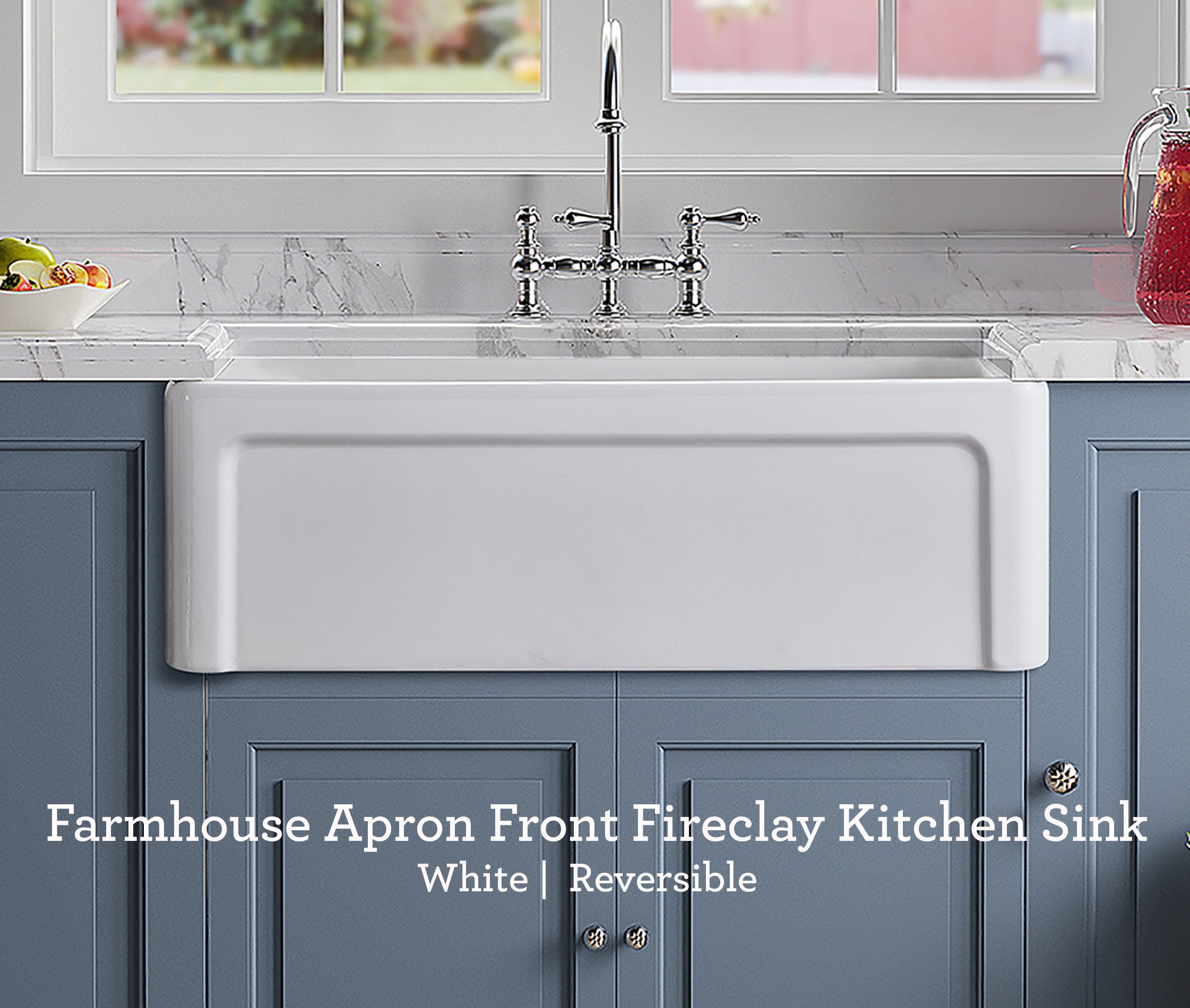 Buy Reversible Apron Front Fireclay Kitchen Sink