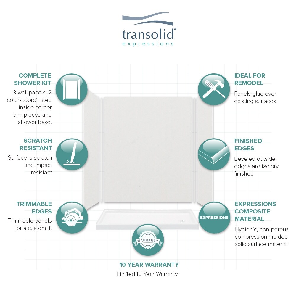 Transolid KSE603272-5475SC-39 Alcove-Shower-Kit - View #2
