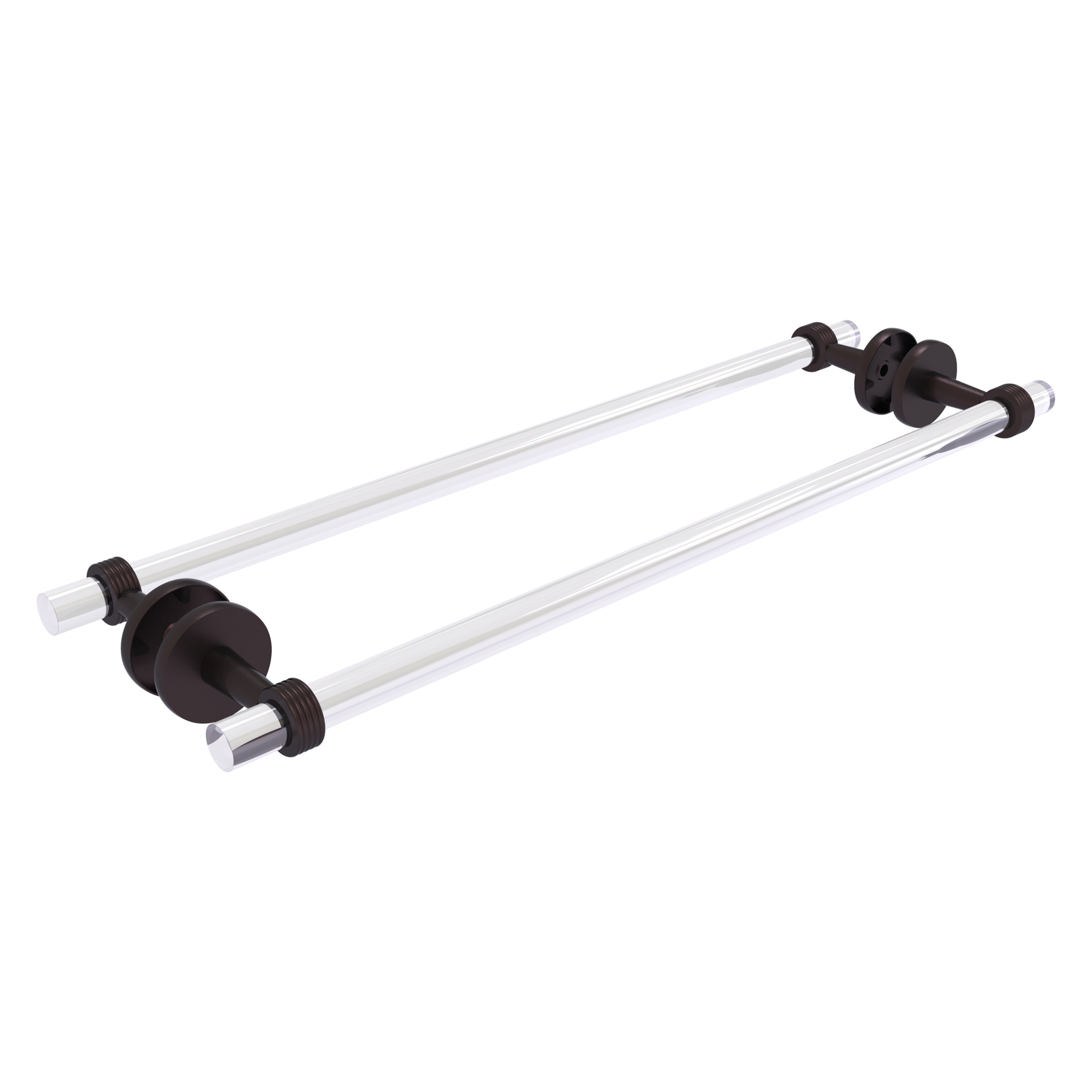 Allied Brass CV-41G-BB-24-ABZ Clearview 24-in double Antique Bronze Wall mount Double Towel Bar
