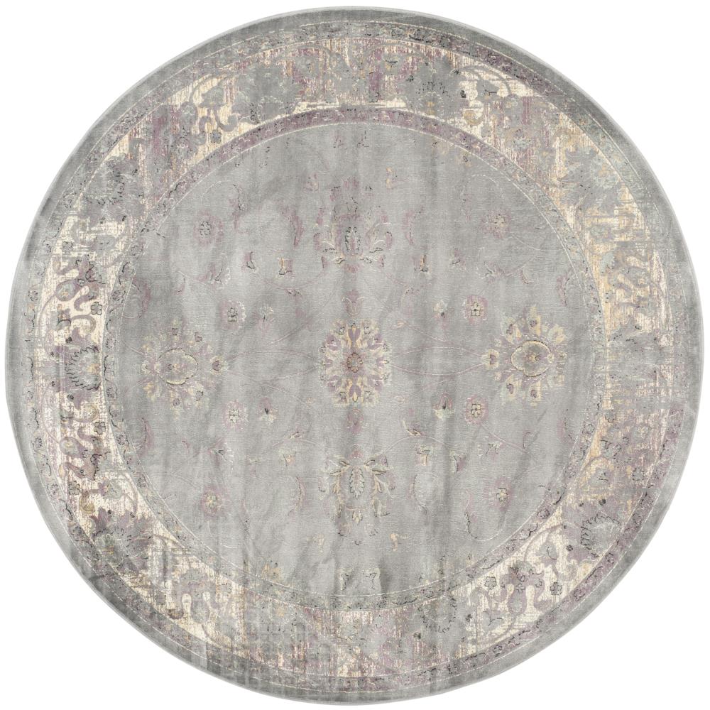 Safavieh VTG117-2770-6R Vintage Mosed 6 x 6 (ft) Loomed Synthetic Gray/Multi Round Indoor Distressed/Overdyed Vintage Area rug