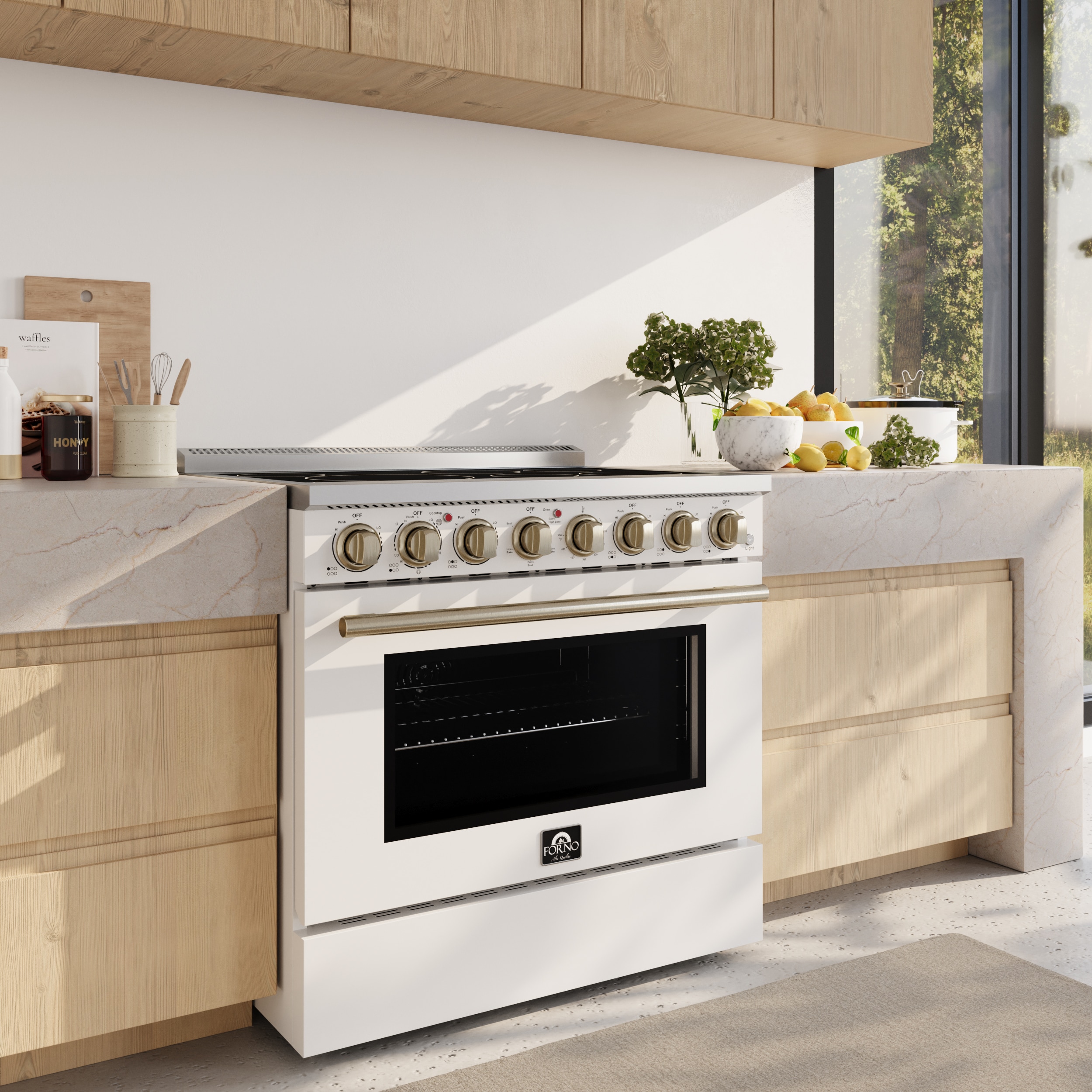 FORNO FFSEL6011-36WHT Freestanding-Electric-Ranges - View #4