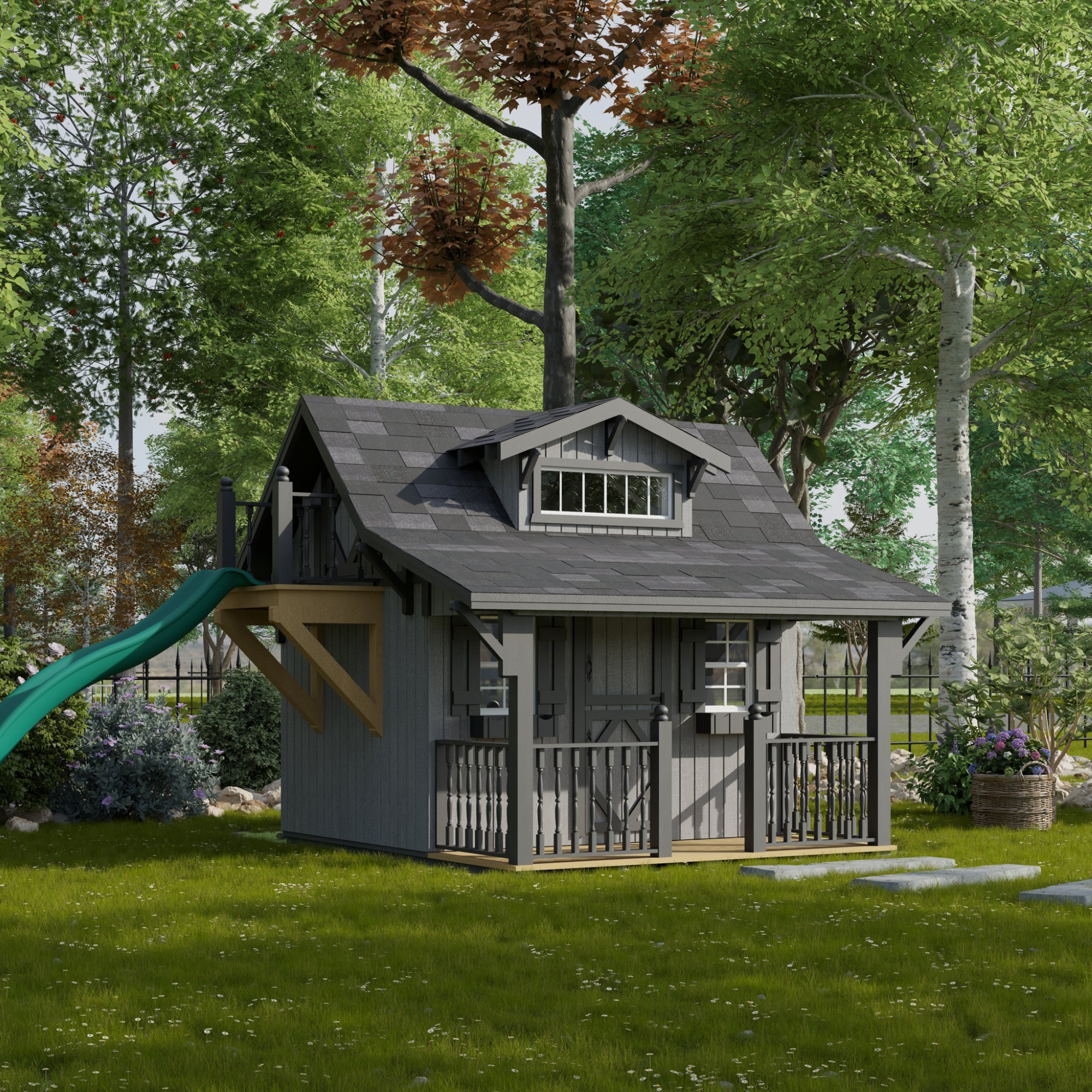 Little Cottage Co 9X8 CMP-PNK playhouses - View #3