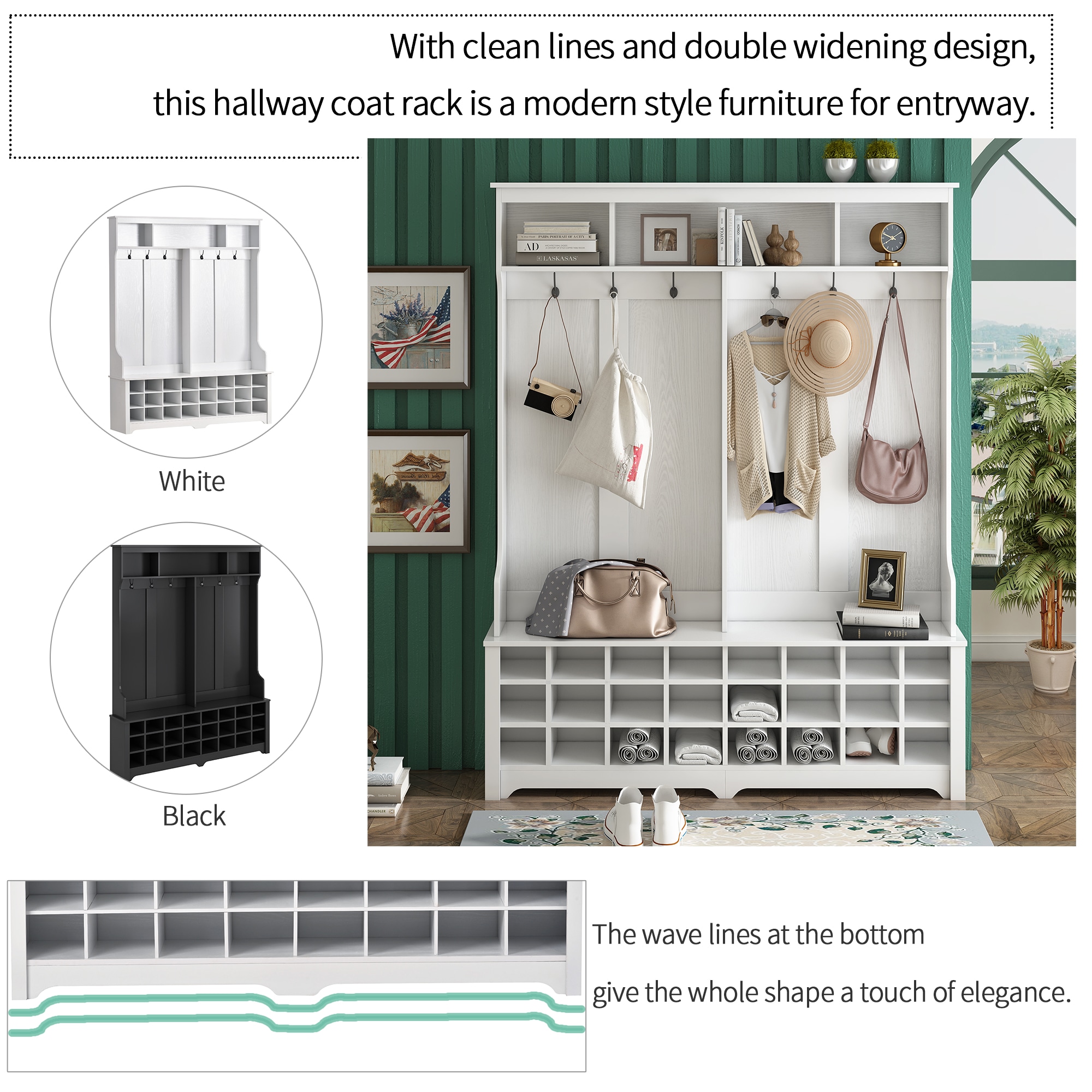 ModernLuxe WF298614AAK Hall-Trees - View #2