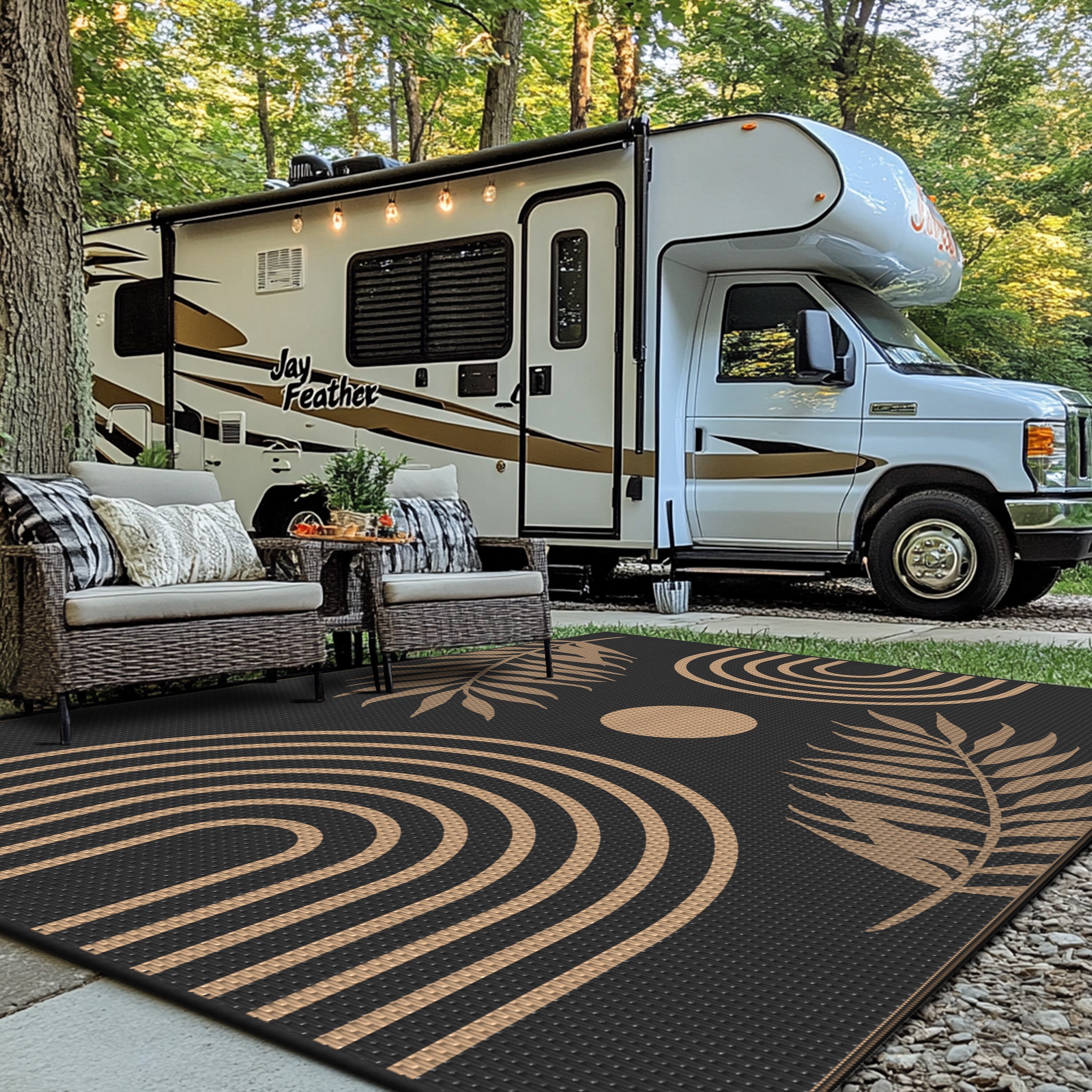 BAVNI PD48-BLACKBROWN-6X9 rugs - View #4