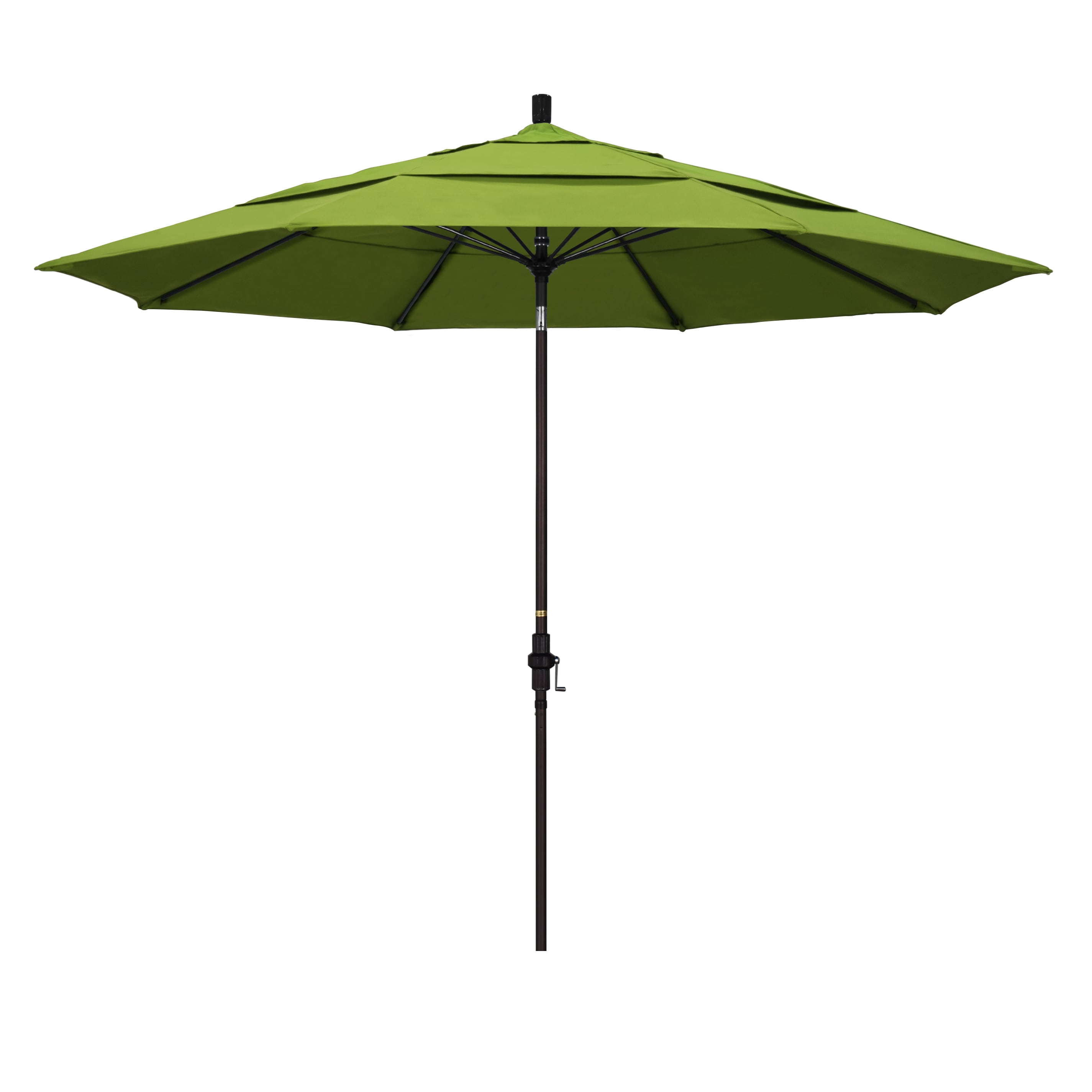California Umbrella GSCUF118117-5429 11-ft Aluminum Green Auto-tilt Market Patio Umbrella