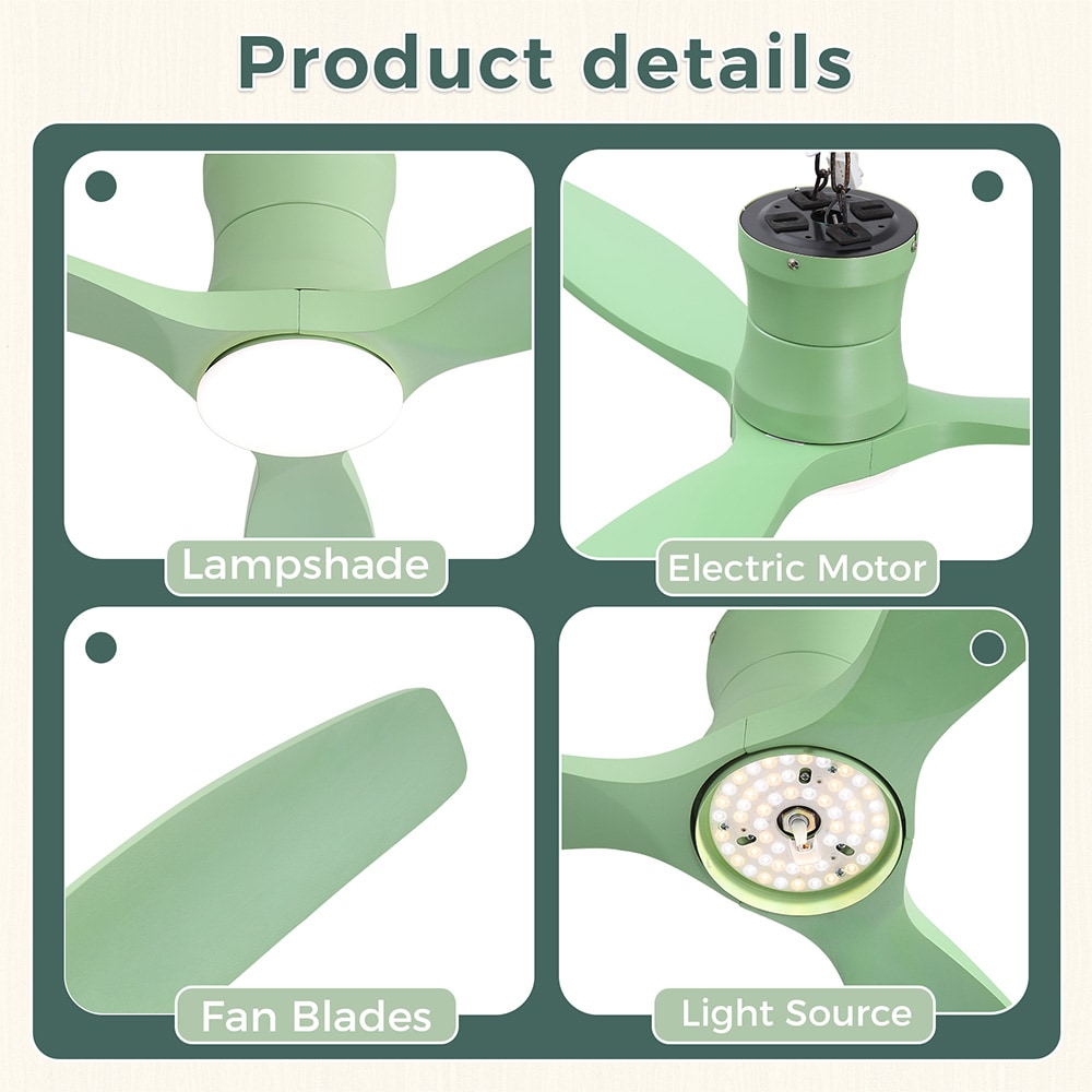 Sofucor LW-52K339-GR-GR Ceiling-Fans - View #4