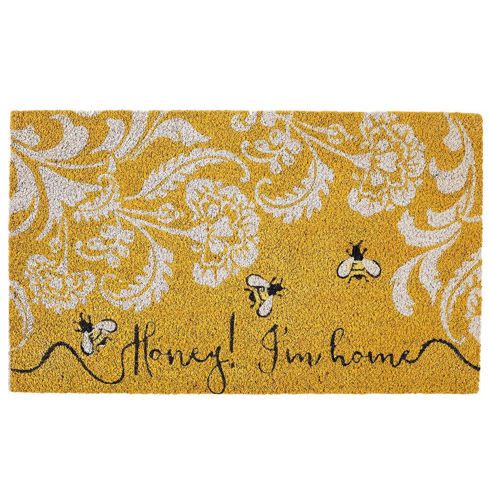 DII CAMZ11541 2-ft x 3-ft Honey i'm home Coir/Vinyl Rectangular Indoor or outdoor Door mat