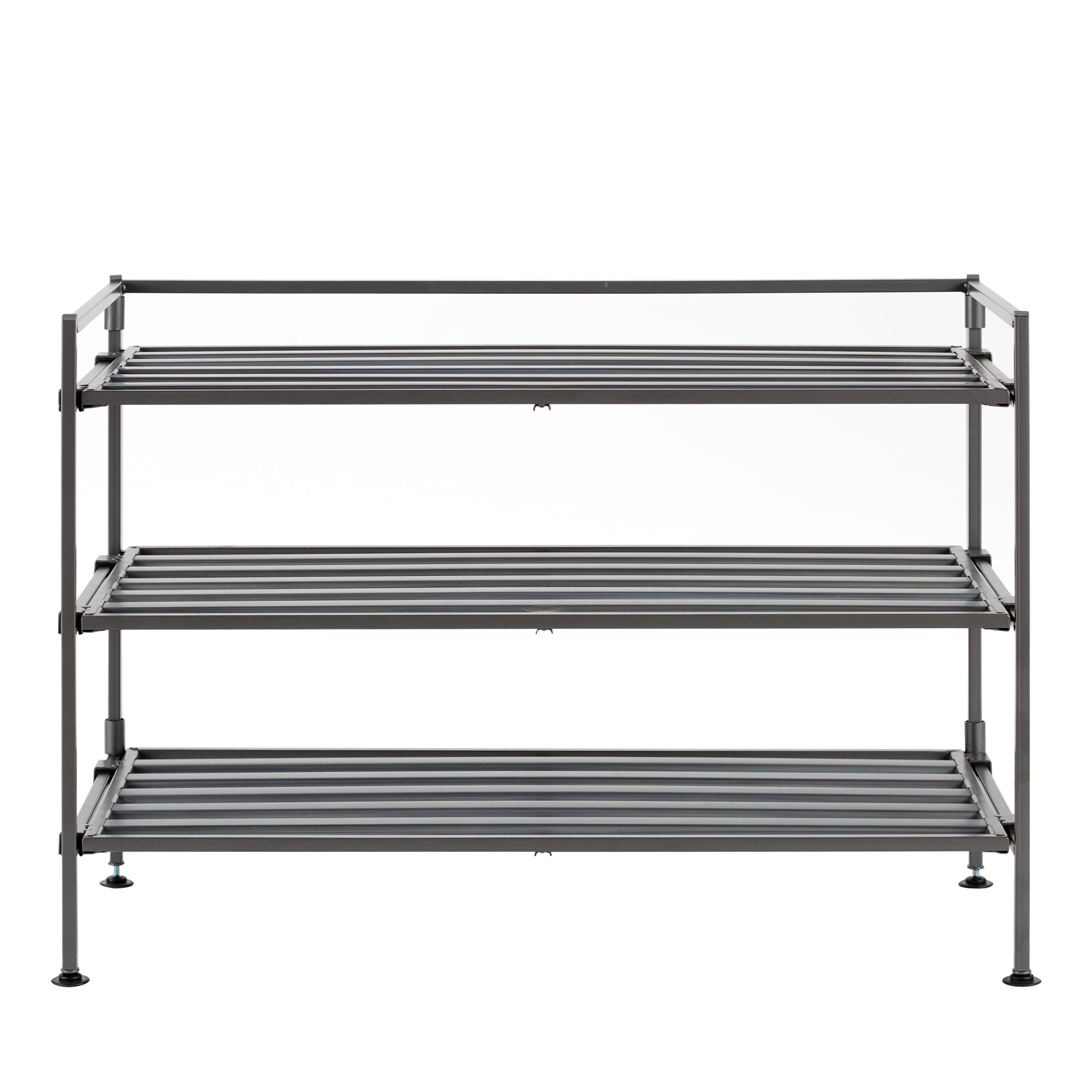 Seville Classics Iron Metal Shoe Rack, 3 Tier Shoe Storage Organizer ...