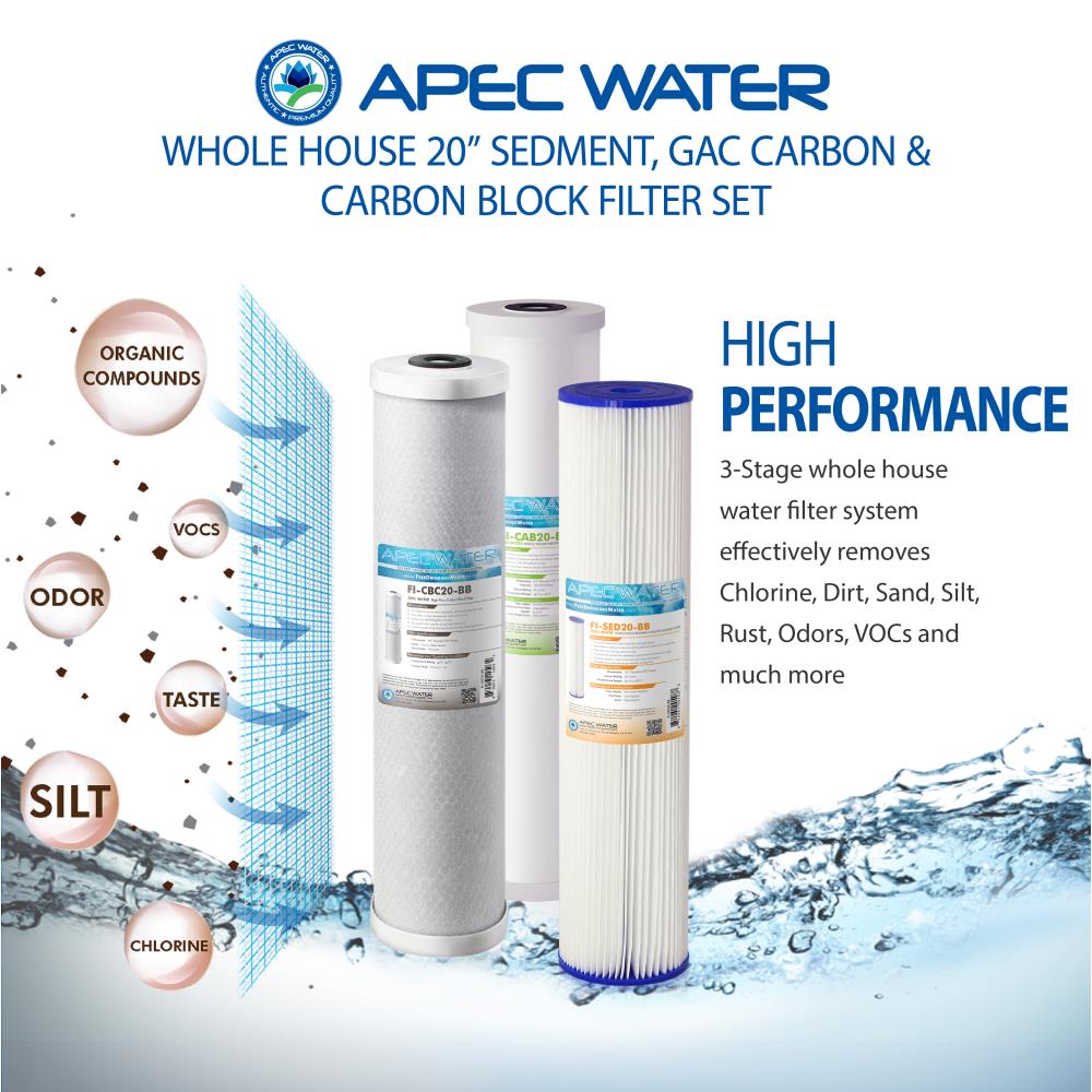 APEC Water Whole House 3-Stage Gac Whole House Replacement Filter in ...