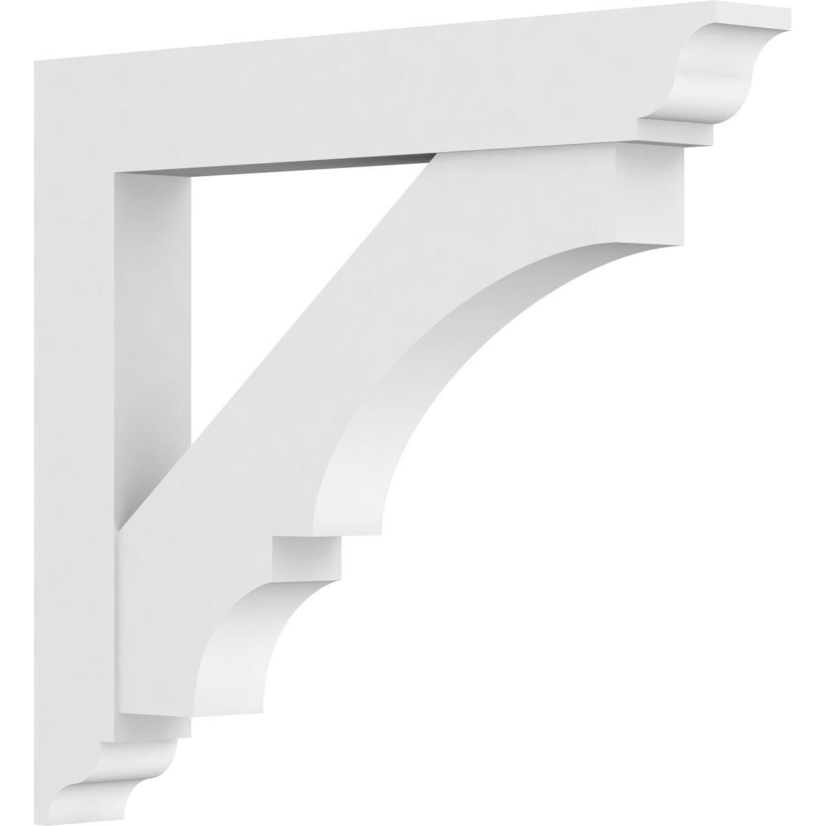 Ekena Millwork BKTP05X36X36BOA01 Standard Balboa 5-in x 36-in x 36-in White PVC Standard bracket