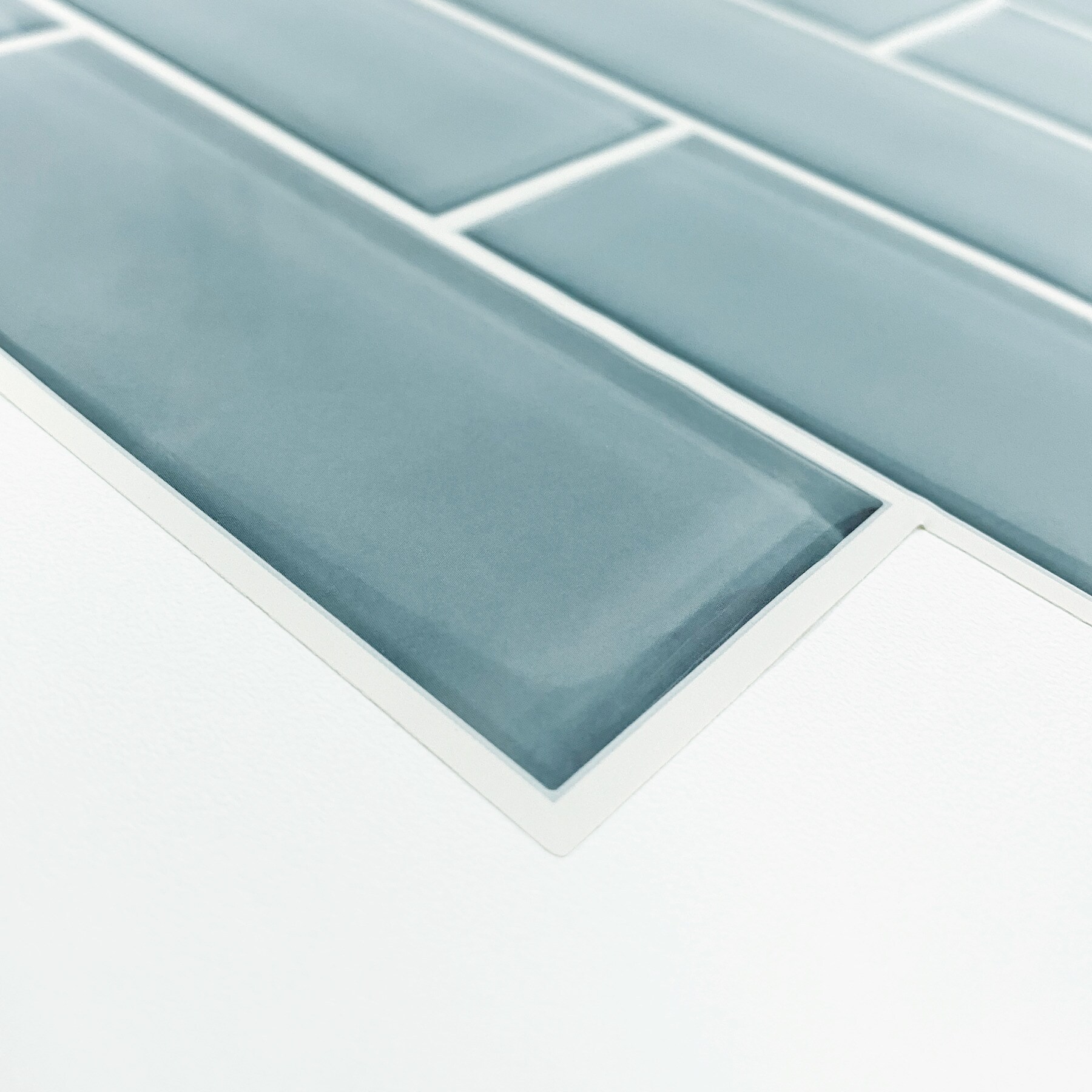 Blue Seaglass Vinyl Peel and Stick Subway Tile