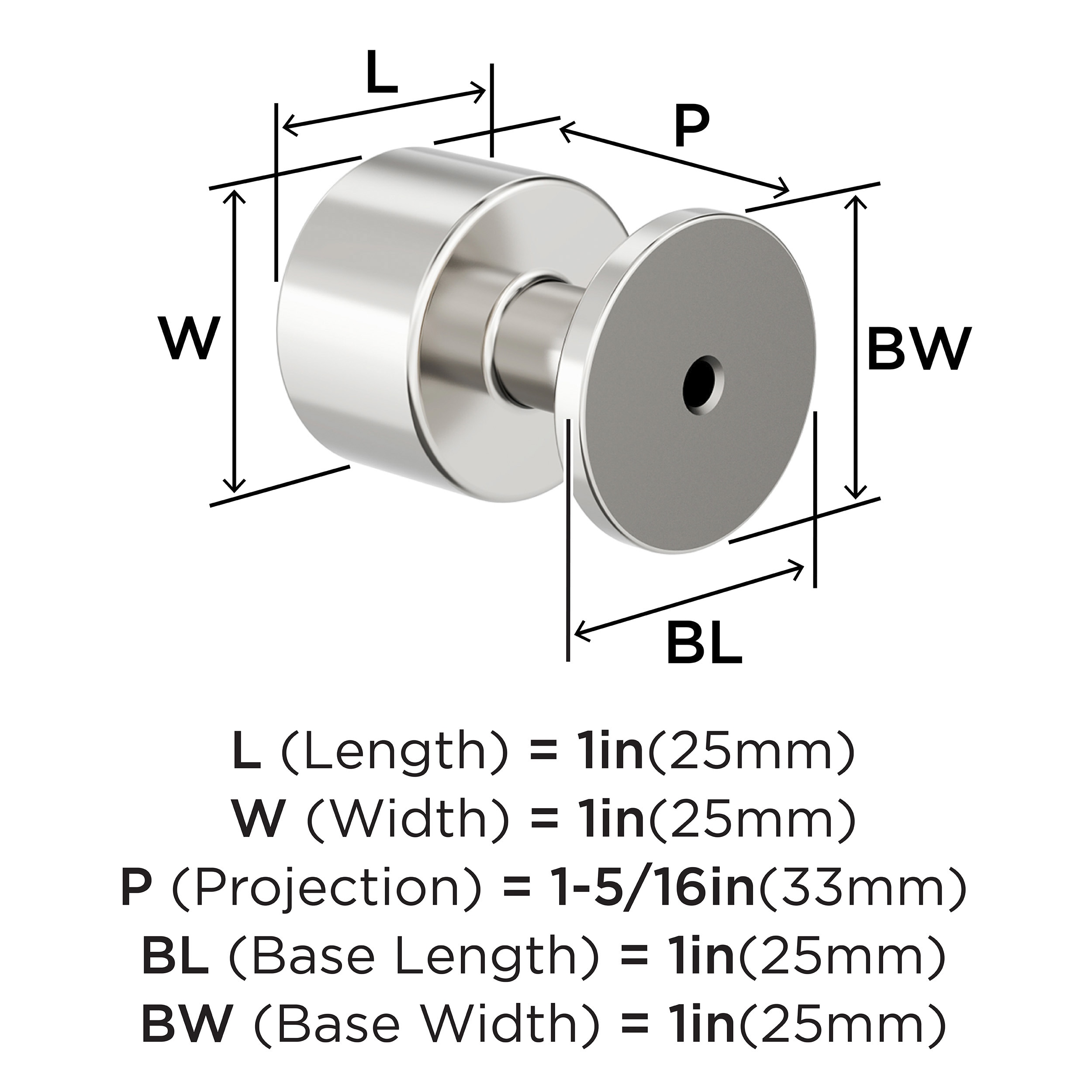 Amerock BP37480PN Cabinet-Knobs - View #4