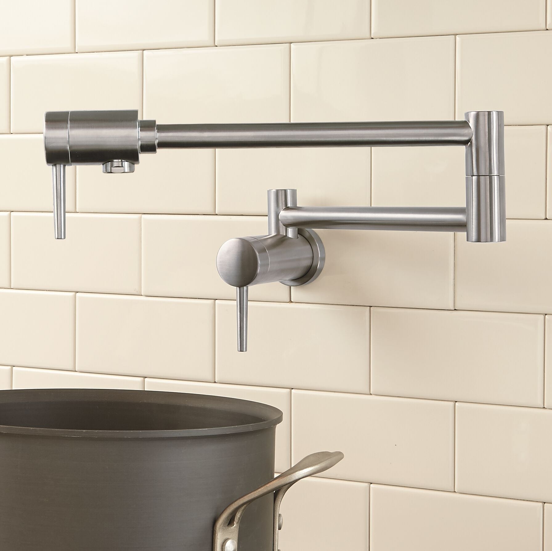 Delta 1165LF-AR Arctic Stainless Single Handle Wall-mount Pot Filler Kitchen Faucet