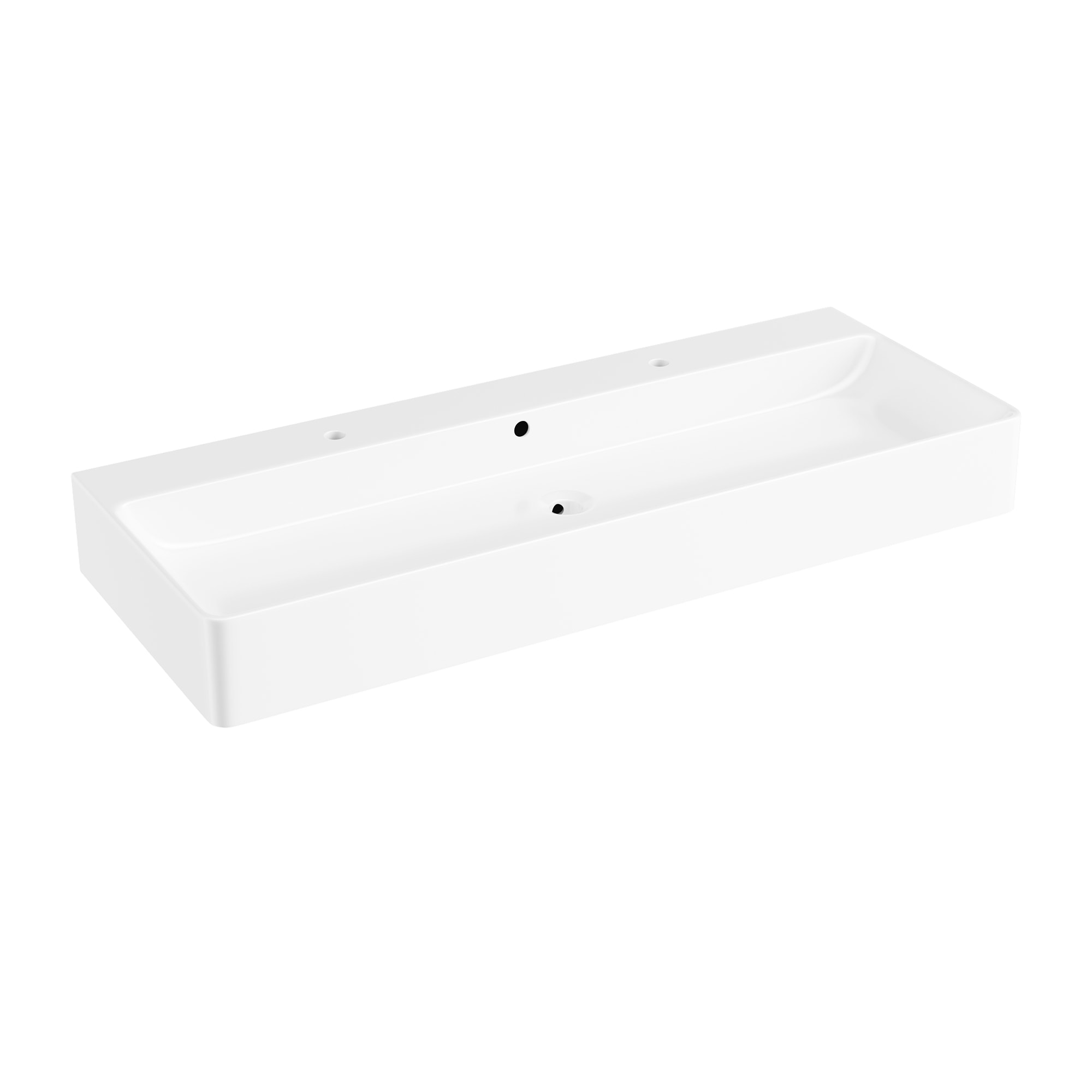 Eridanus ERI-WB-107-A Turner Vitreous china Wall-mount Rectangular Trough Modern Crisp White Bathroom Sink ( 43.25-Inches x 16.5-Inches )