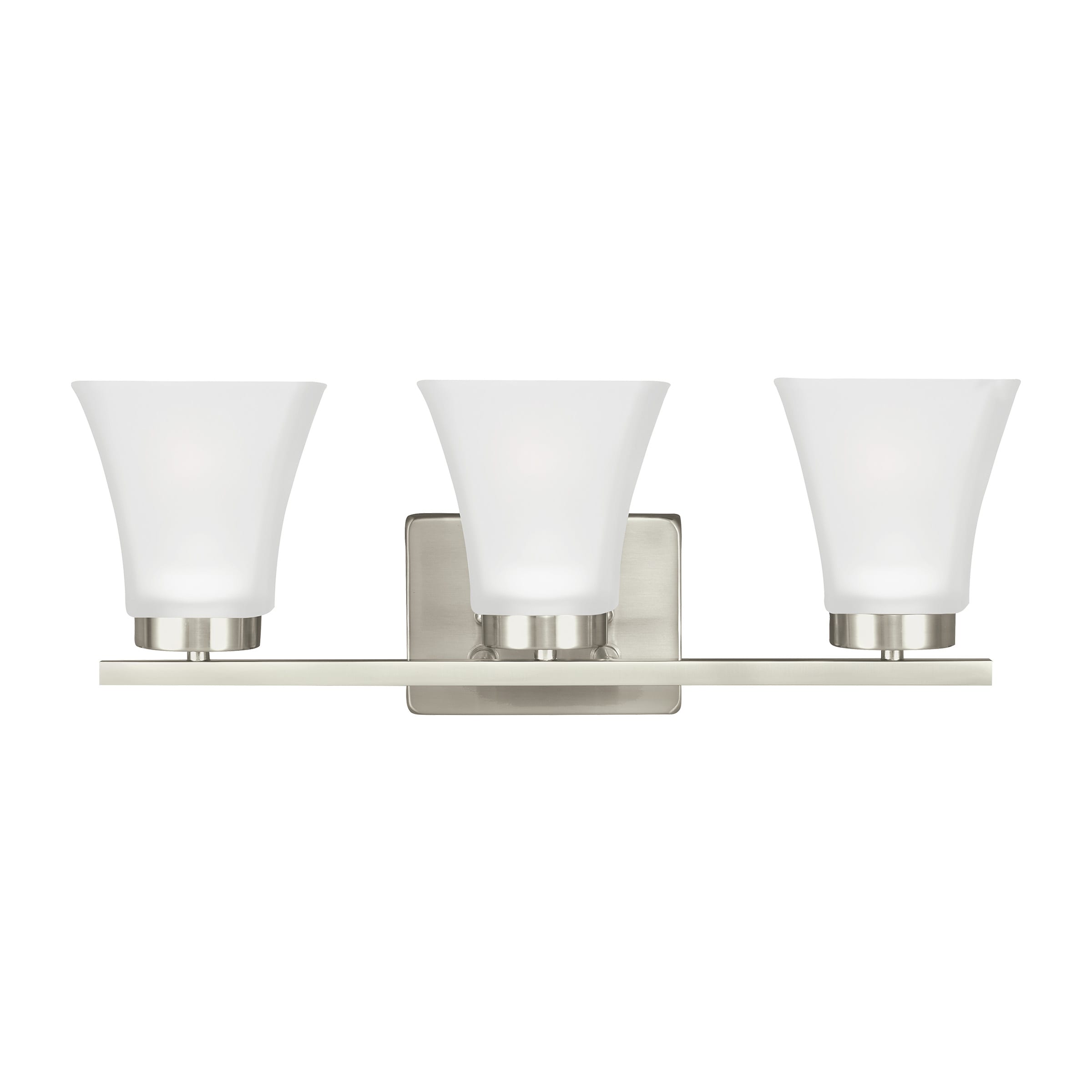 Generation Lighting 4411603-962 Bayfield 20-in 3 -Light Brushed Nickel Modern/contemporary Vanity light