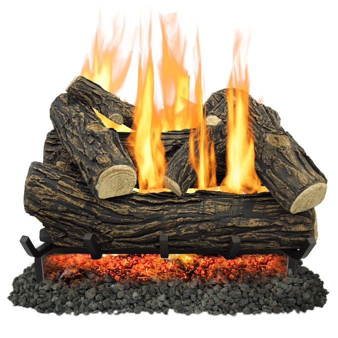Gas Fireplace Logs At Com, What Are Gas Fireplace Logs Made Out Of
