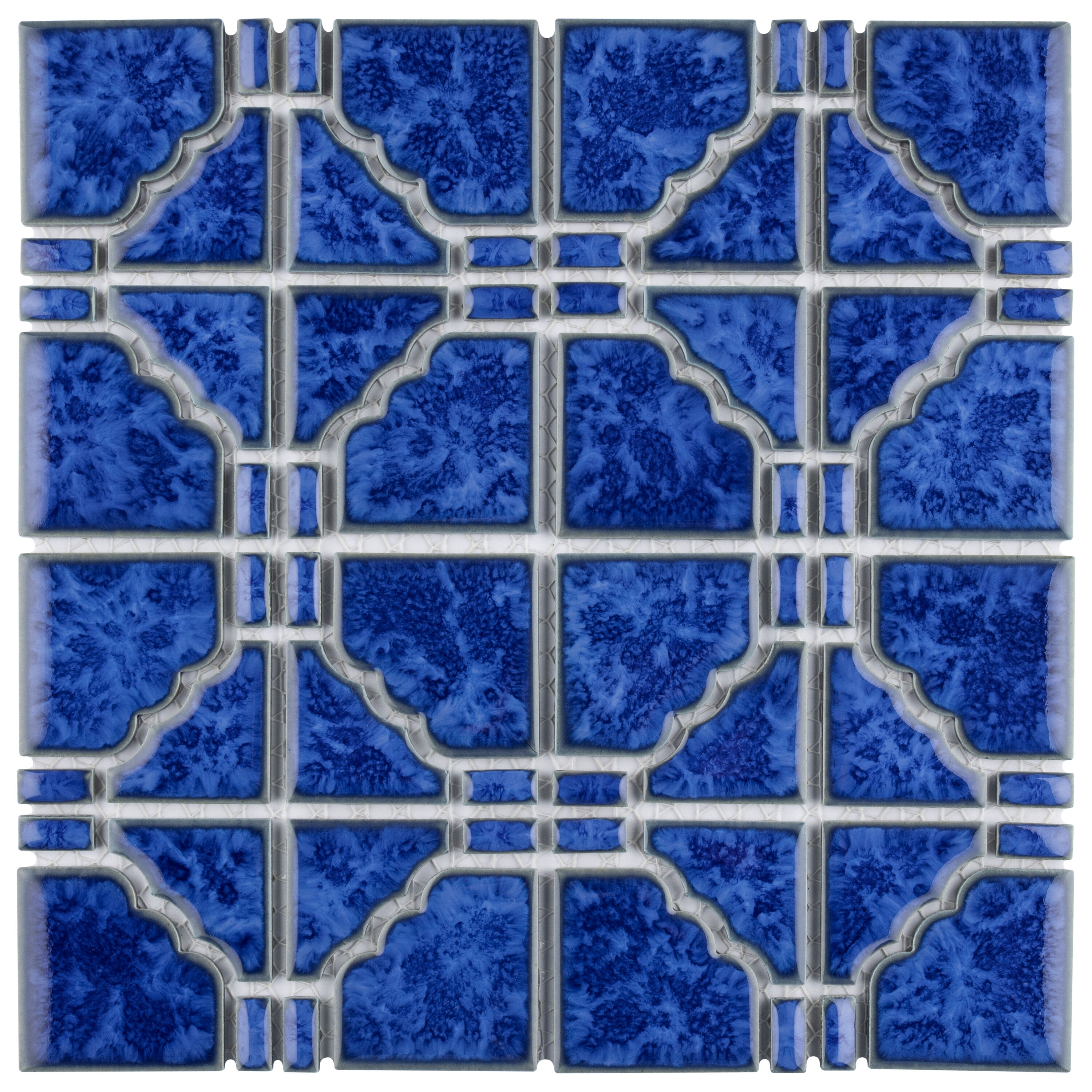 National Pool Tile Cobalto Sea Glass Hexagon