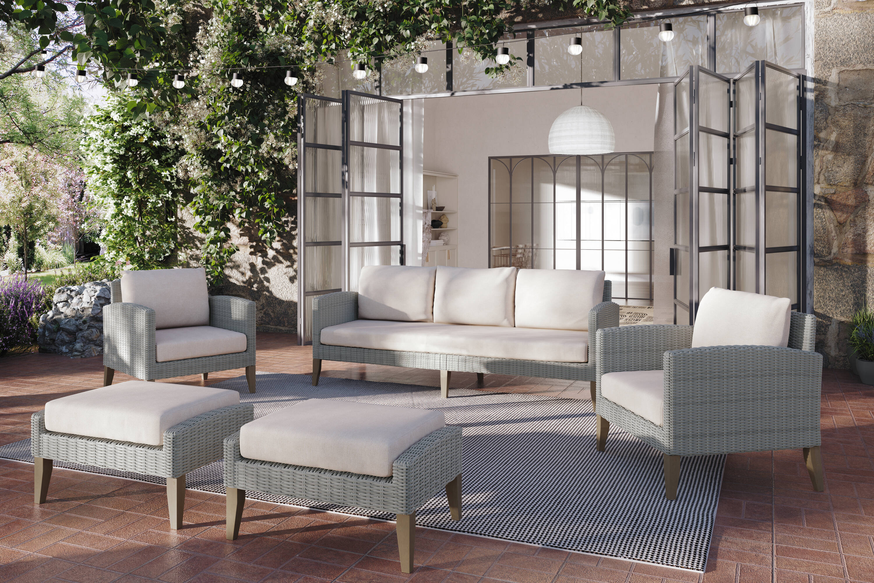MANHATTAN SQUARE G852G-5S Patio-Conversation-Sets - View #2