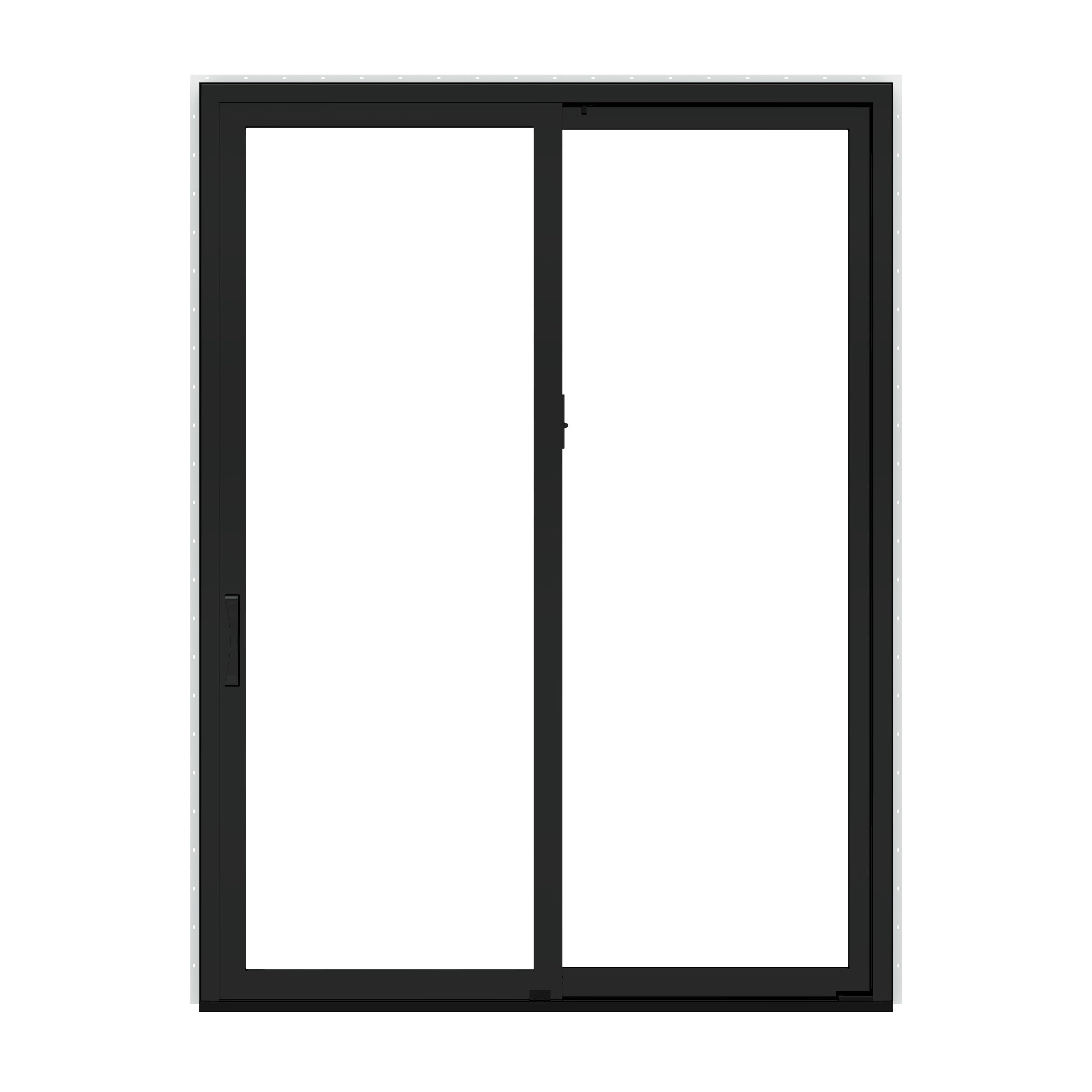 Pella Impervia Series 72-in X 80-in X 5-5/8-in Jamb Low-e Argon Black ...