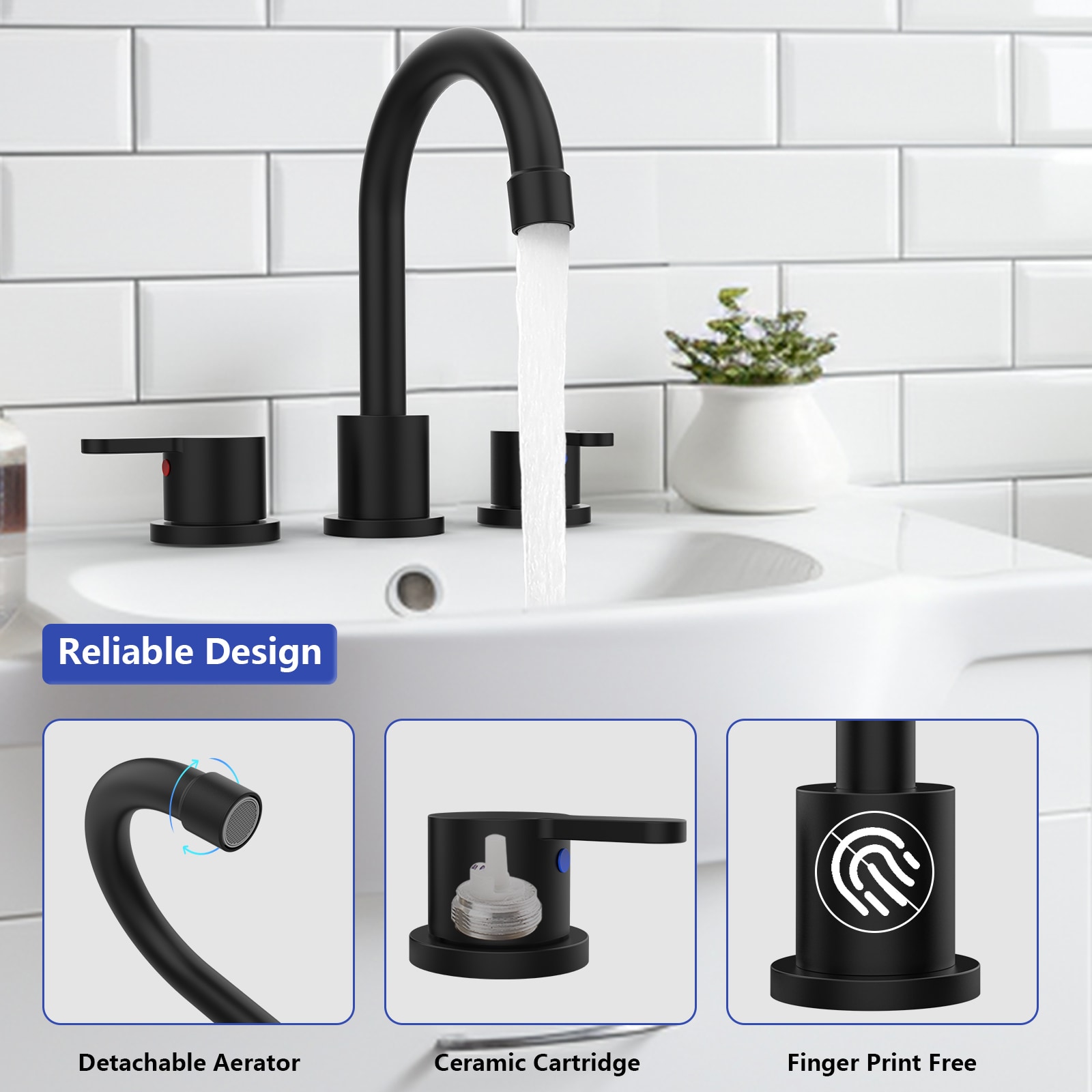 Mondawe MD-S857MB Lavatory-Faucets - View #2