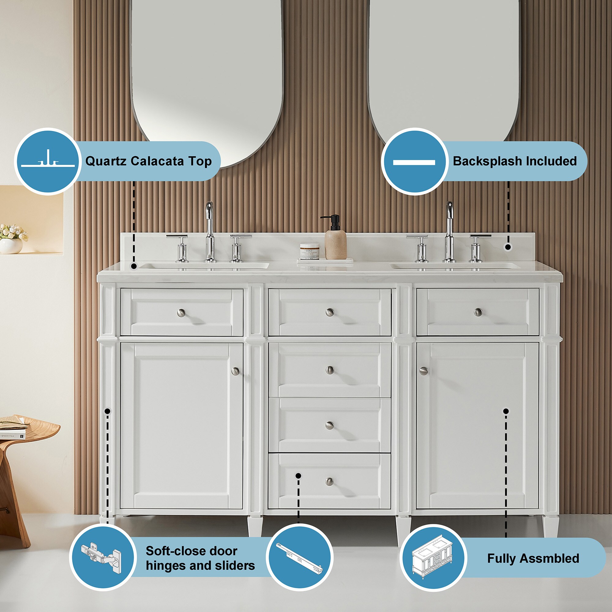 CASAINC MS-10036-CAB-WH Bath-Vanity-Combo - View #9