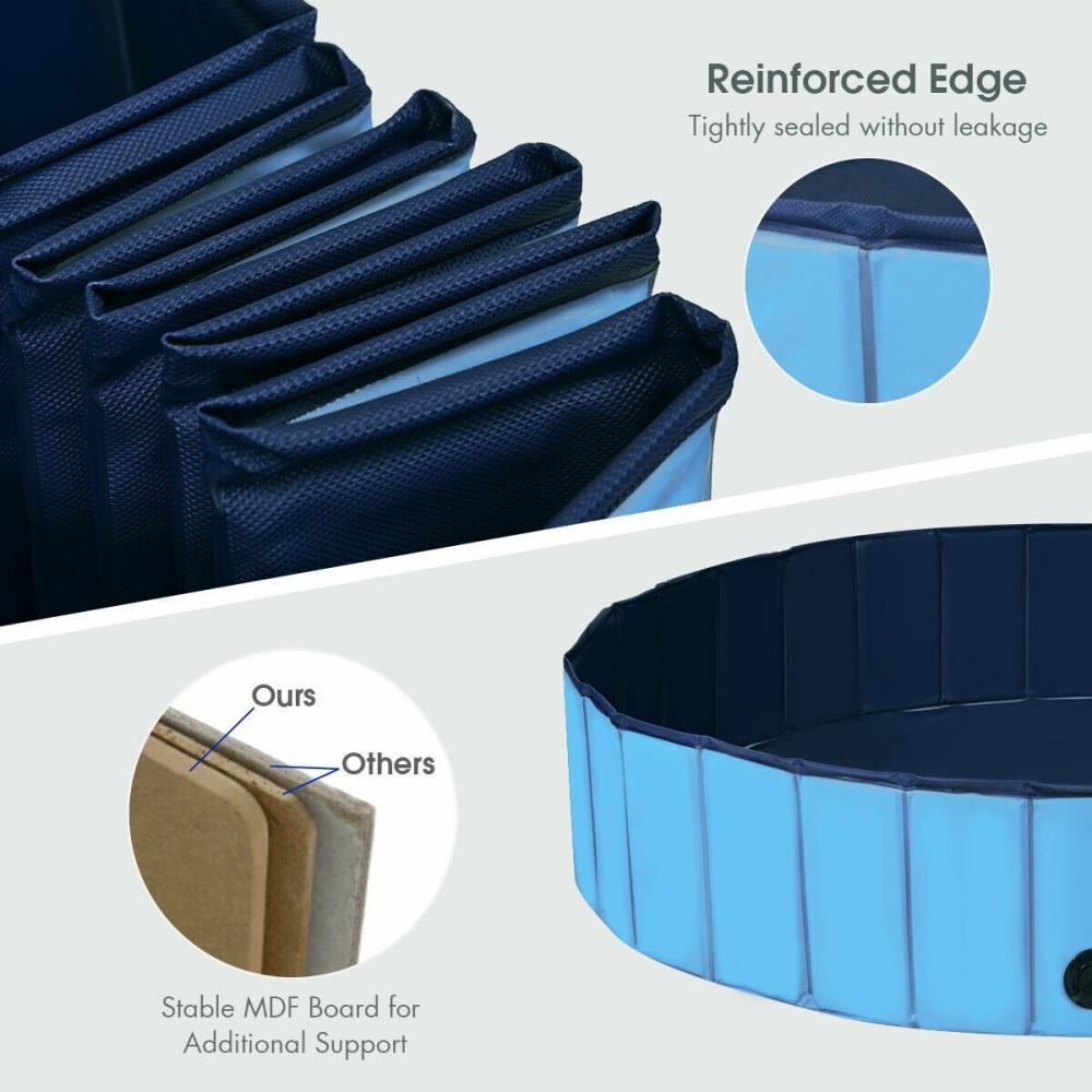 WELLFOR 55-in L x 55-in W Blue Round Kiddie Pool