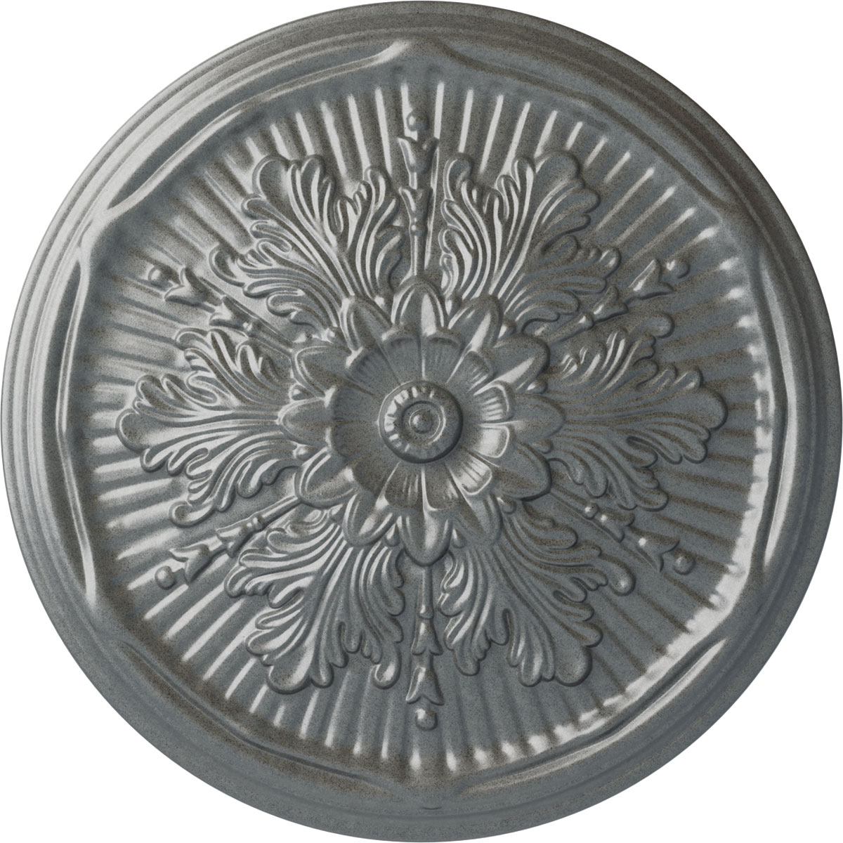 Ekena Millwork CM21LUPLS Luton 21-in W x 21-in L Painted Platinum Polyurethane Whole Ceiling Medallion