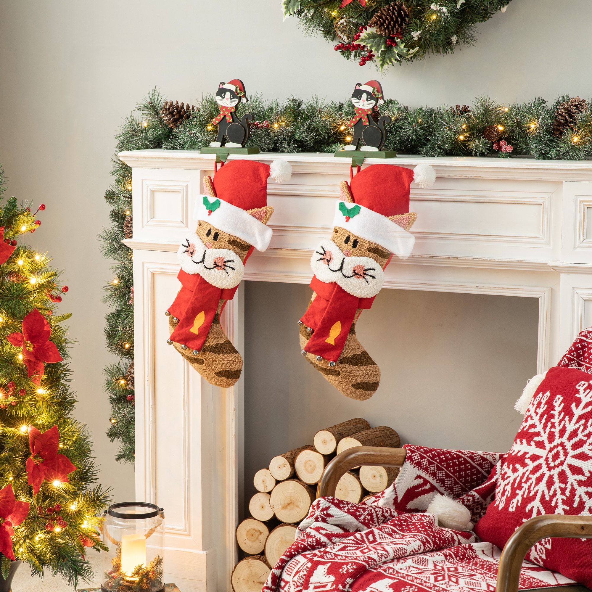 Glitzhome 1113001327 Tree-Stockings - View #4