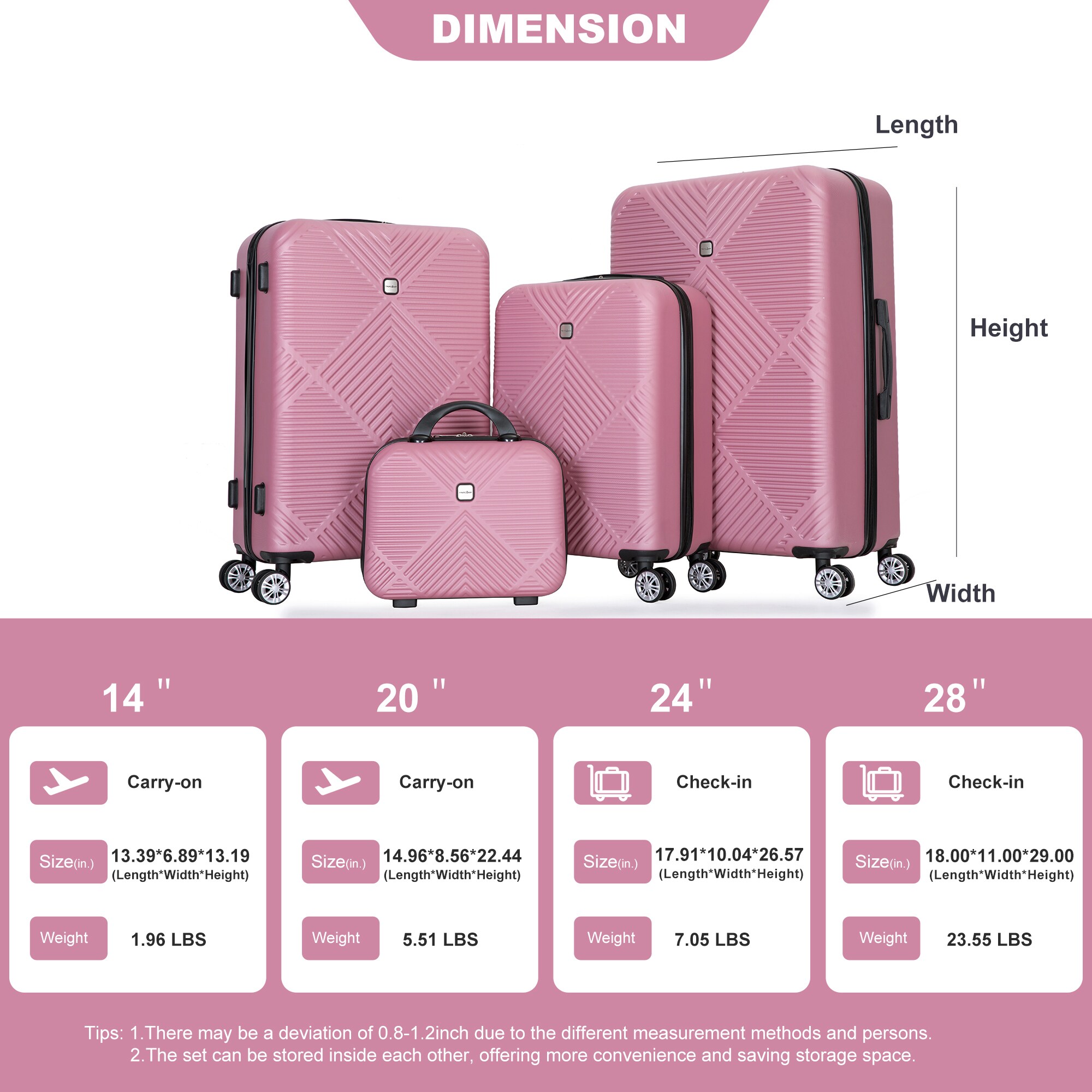 SINOFURN SYD9400009PK Luggage-And-Luggage-Sets - View #2