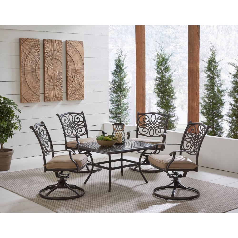 Hanover TRAD5PCCTSW4-TAN Patio-Conversation-Sets - View #10