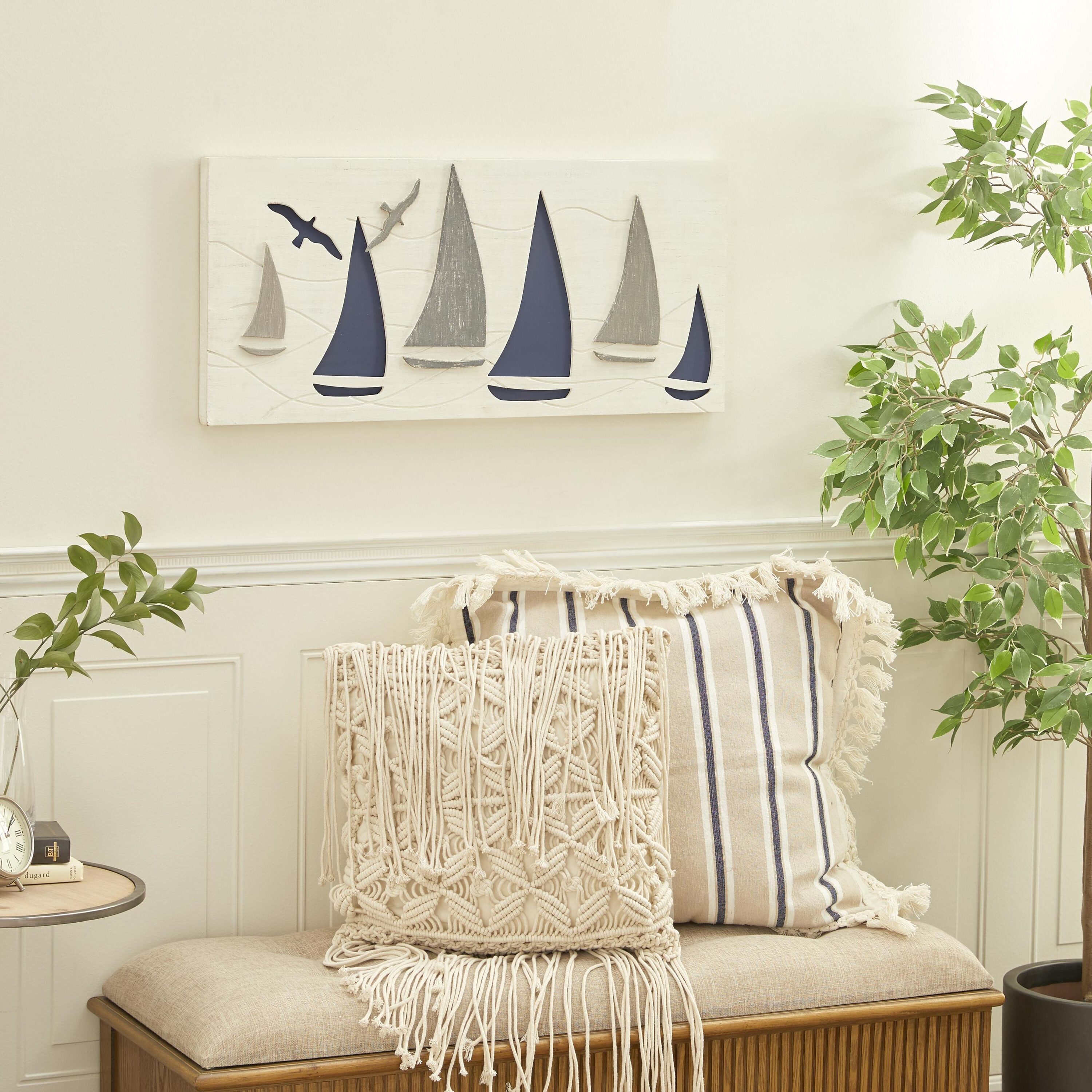 Grayson Lane 35870 31-Inches W x 14-Inches H Wood Sail Boat Nautical Wall sculpture