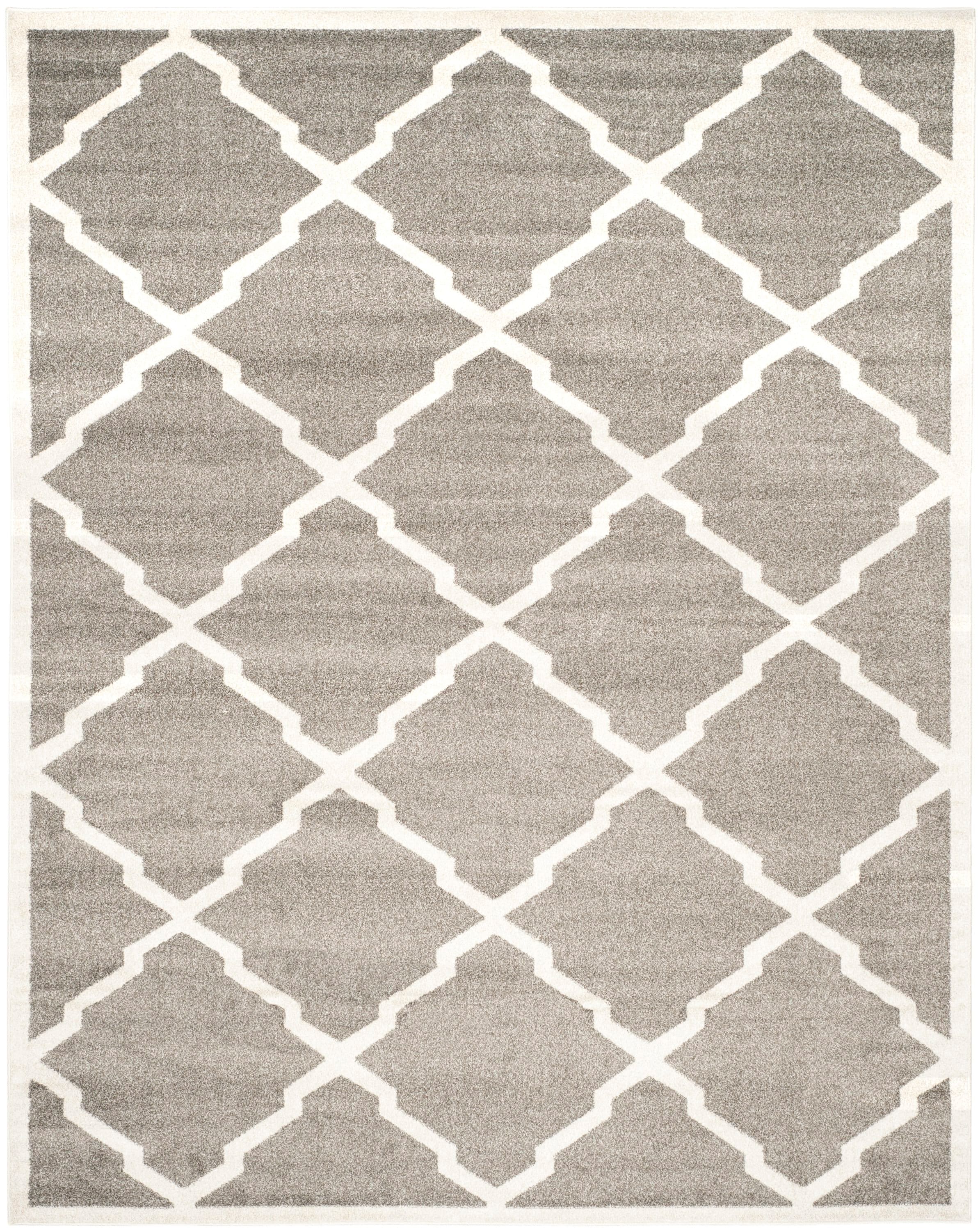 Safavieh AMT421R-6 Amherst Lowell 6 x 9 (ft) Loomed Synthetic Dark Gray/Beige Rectangular Indoor Trellis Area rug