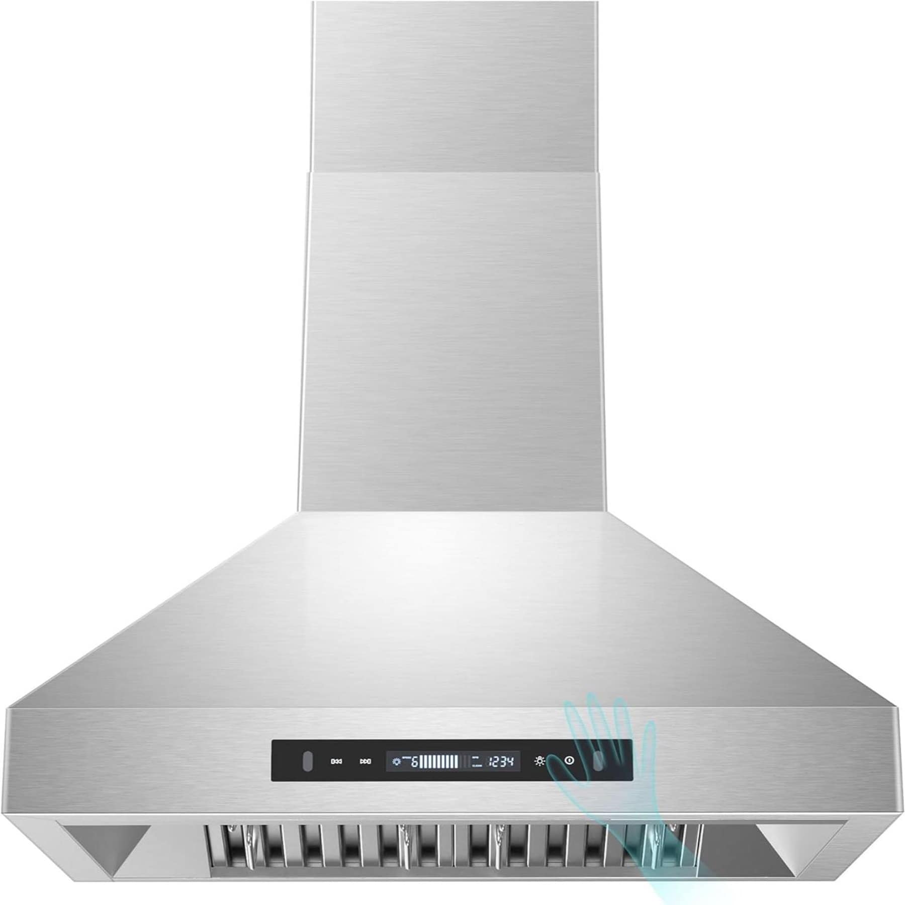 Tieasy SN2875 30 inch Convertible 900-CFM Brushed Stainless steel Wall-Mounted Range Hood