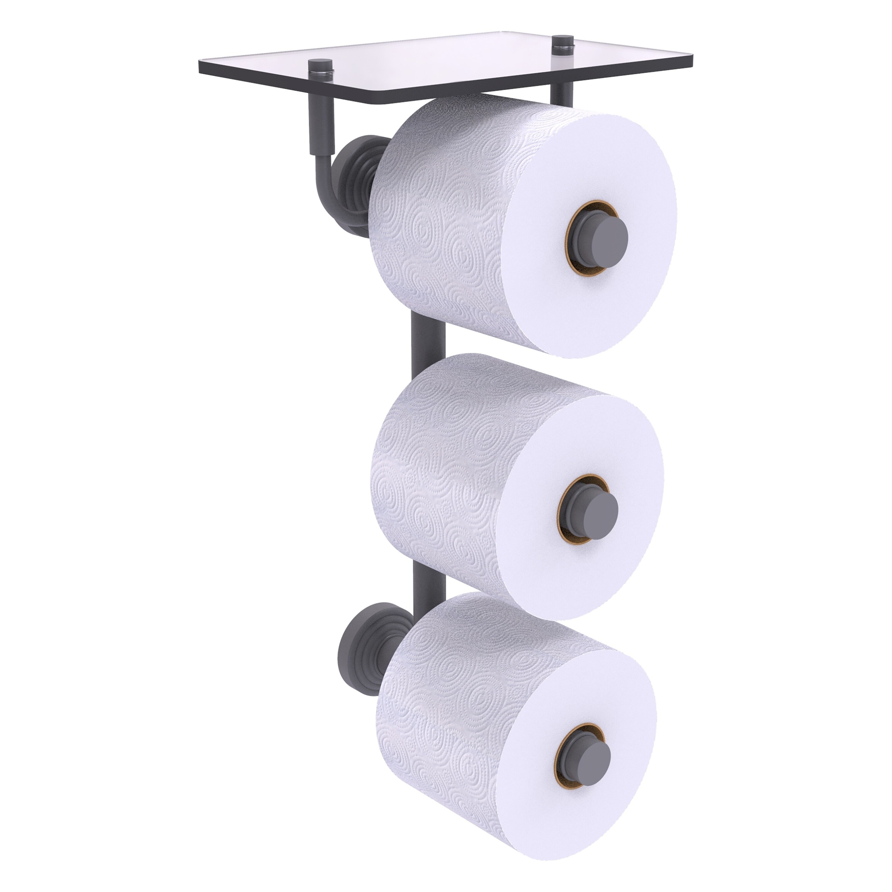 Allied Brass Matte Black Freestanding Single Post Toilet Paper Holder in  the Toilet Paper Holders department at