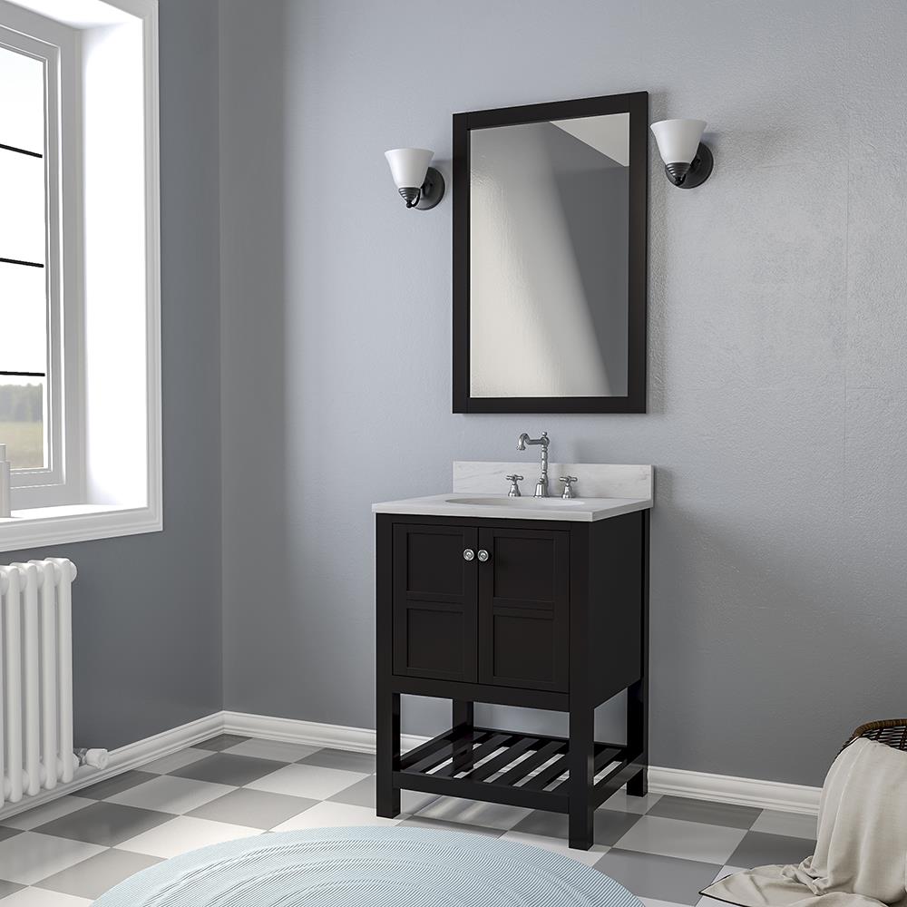  VANCHAM25WHT Chambery 25-in White Single Sink Bathroom Vanity with White Marble Top