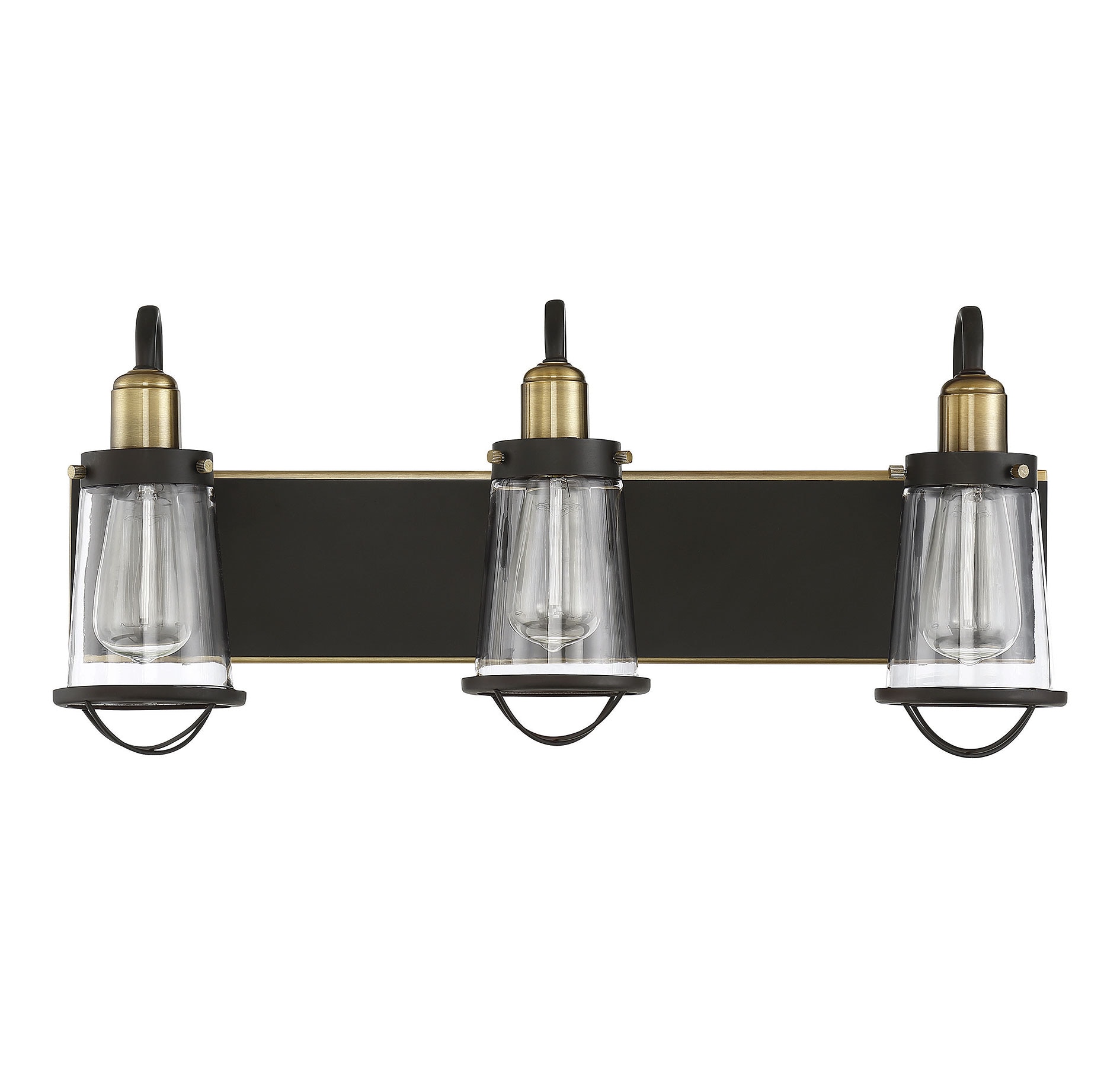 Lansing 3-Light Dimmable Brass and Bronze Bathroom Fixture