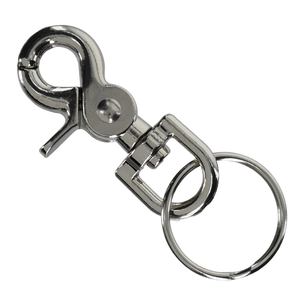 Lind Kitchen 10pcs Heart-Shaped Aluminum Snap Hook Clip Key Holder, Keychain Clip (Light Blue)