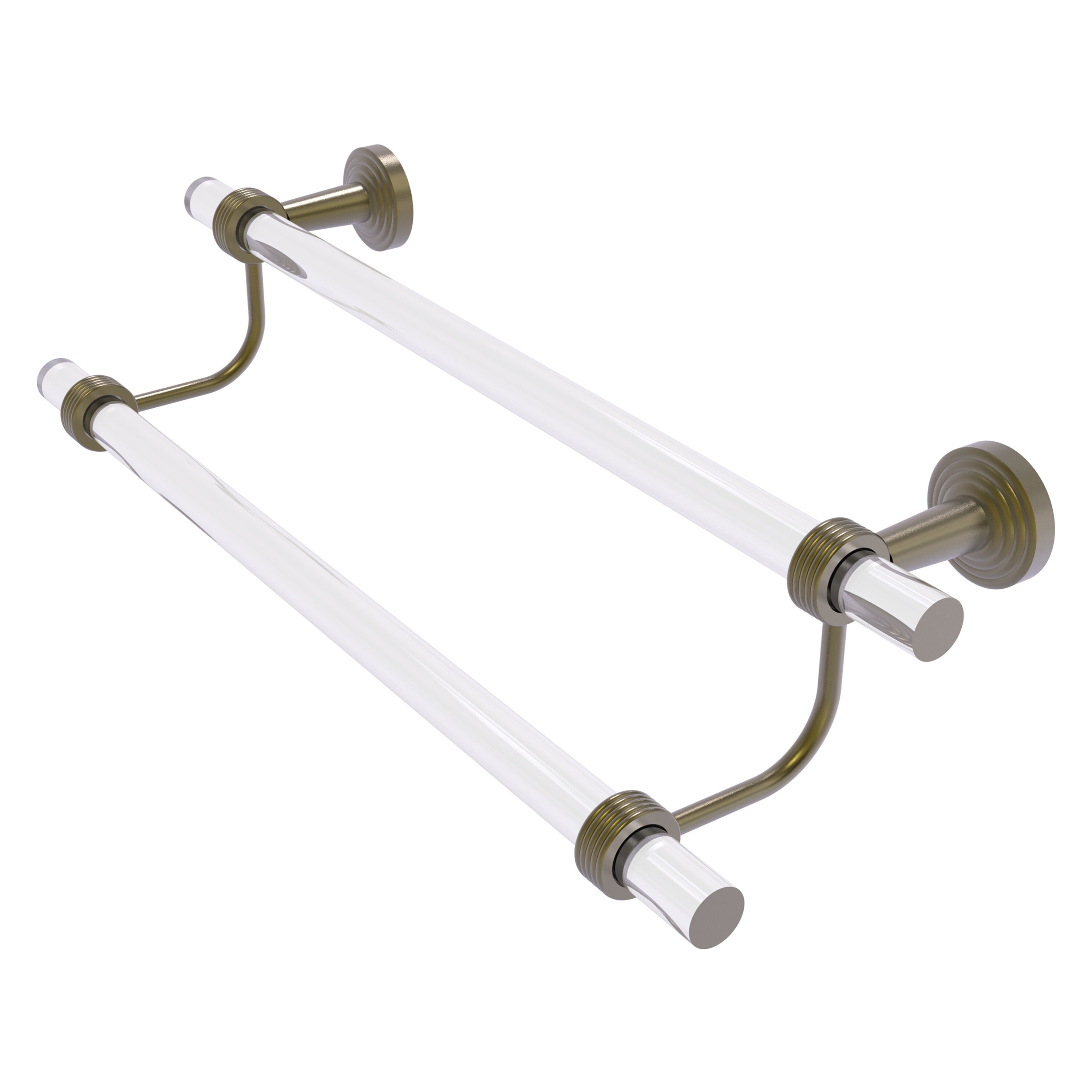 Allied Brass PB-72G-36-ABR Pacific Beach 36-in double Antique Brass Wall mount Double Towel Bar