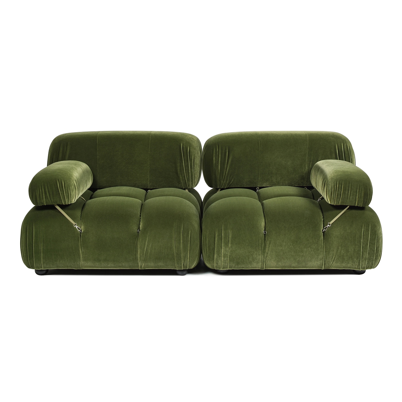 Jennifer Taylor Home LV036-2-64260 Marcel 72.5-in Modern Olive Green Velvet 2 -seater Loveseat