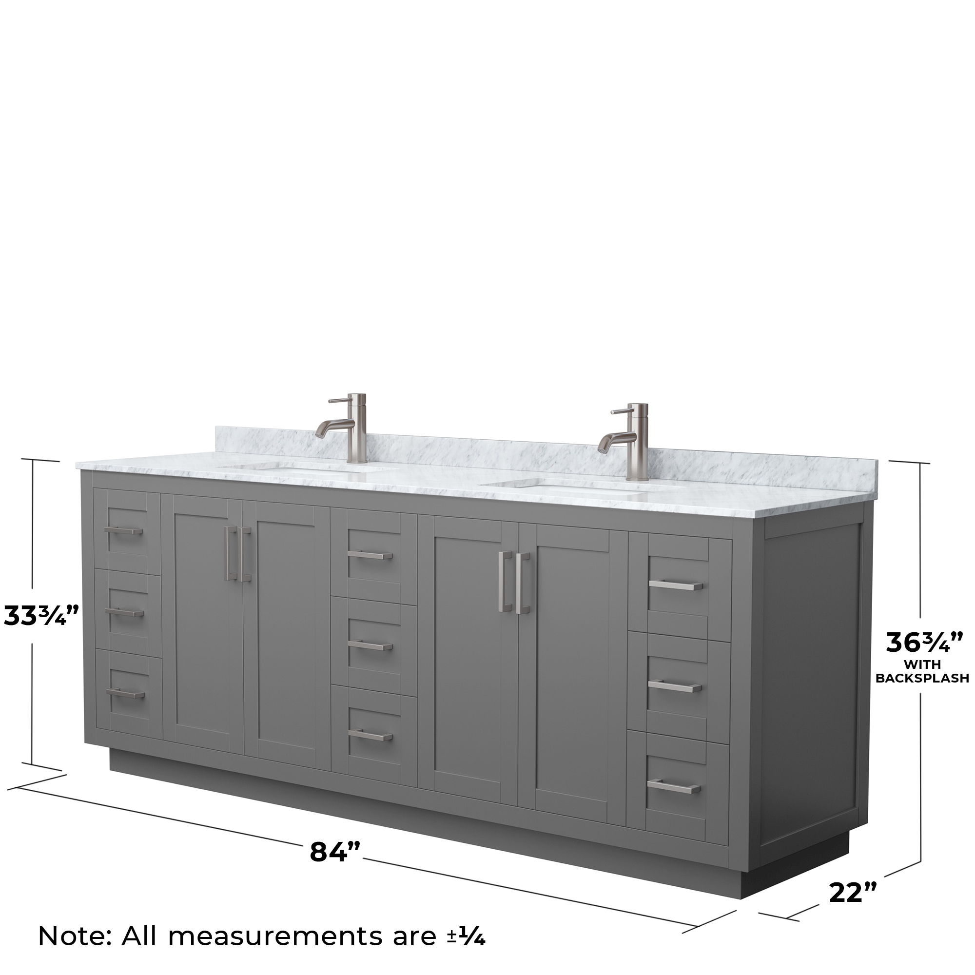 Wyndham Collection WCF292984DKGCMUNSMXX Bath-Vanity-Combo - View #5