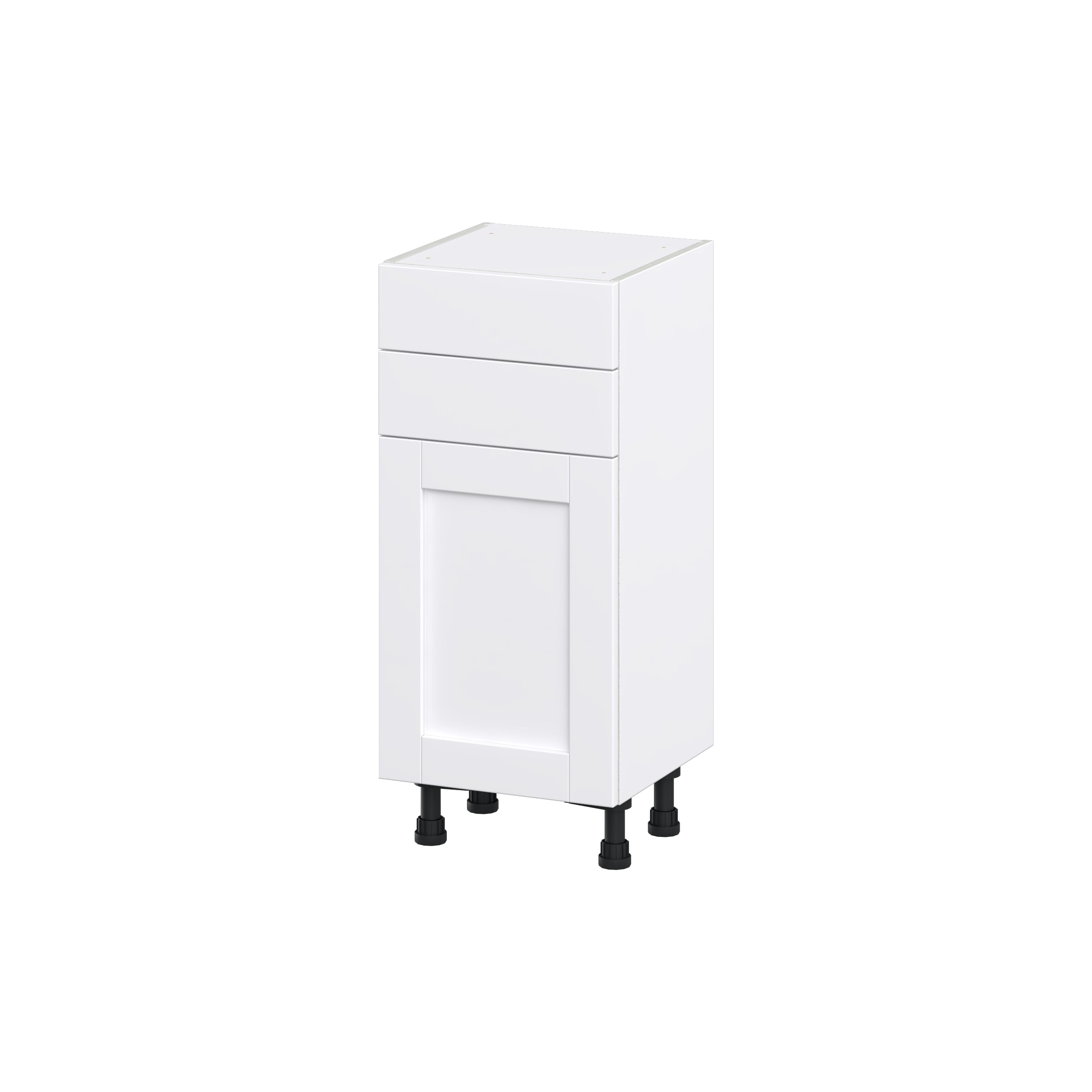Hugo&Borg Rosemont 15-in W x 34.5-in H x 14-in D Glacier White 1-Drawer Base Fully Assembled Cabinet (Flat Panel Shaker Style)
