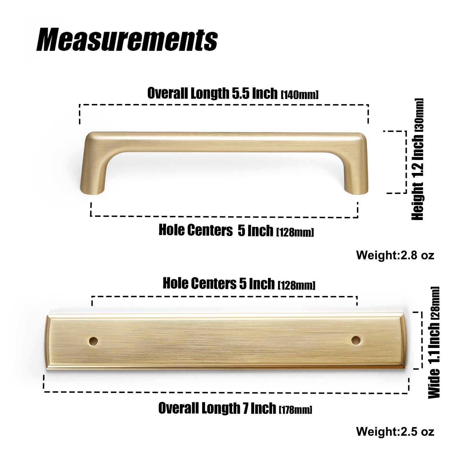 Miaokesen 052UB-128-G011/128-2 Cabinet-Pulls - View #2