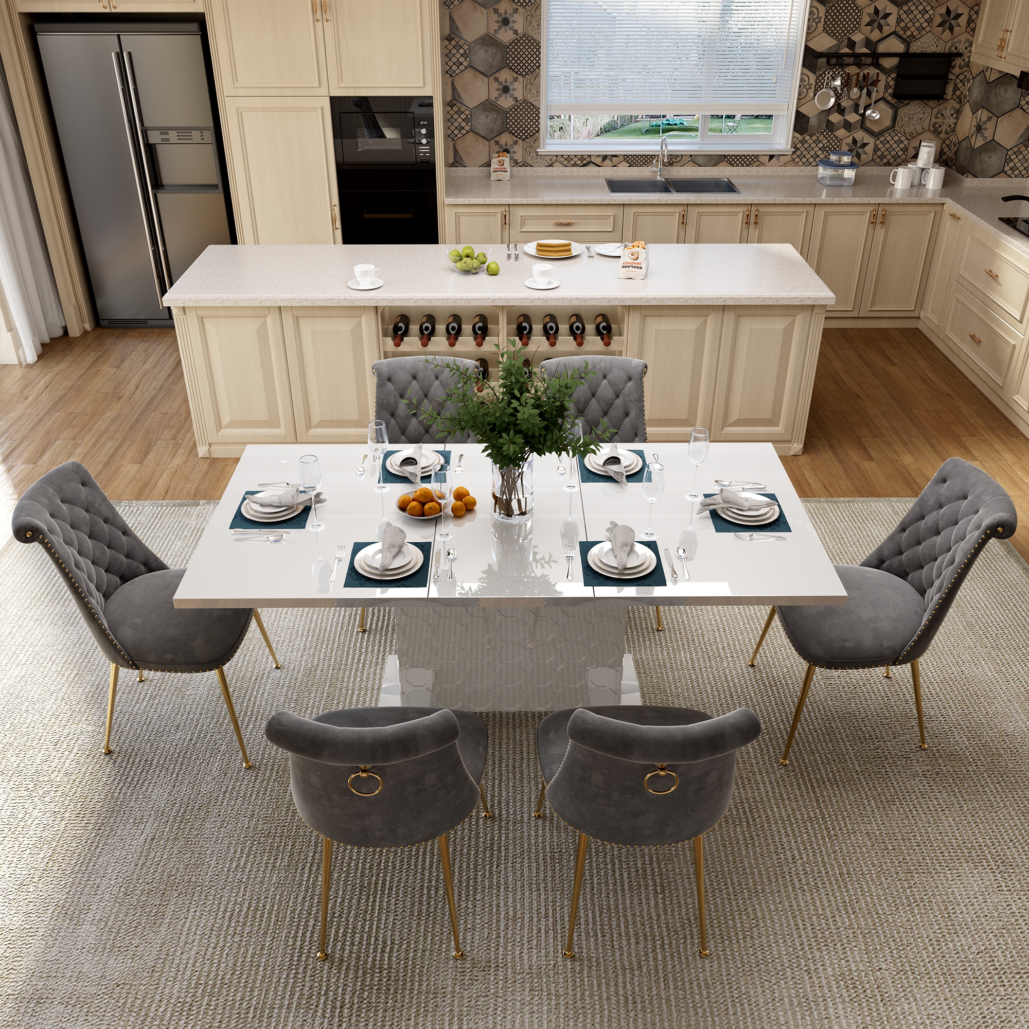 Clihome CL-ST1WH703GY Dining-Sets - View #5