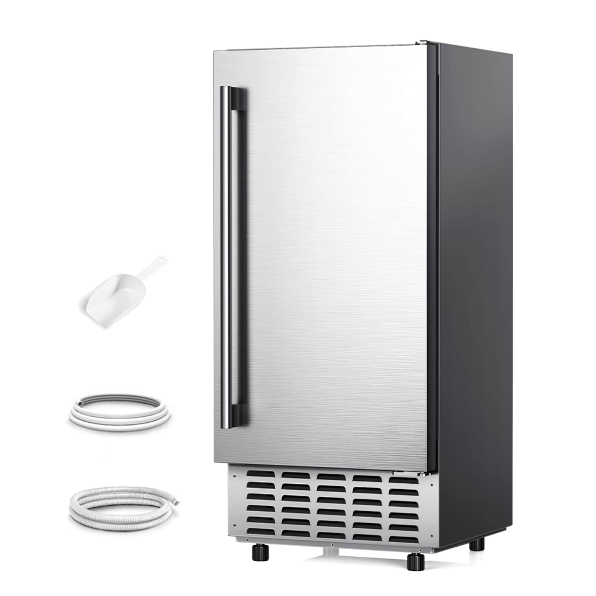 SIMZLIFE IM-08S 80-lb Ice Per day Freestanding Cubed Ice Maker ( Silver )