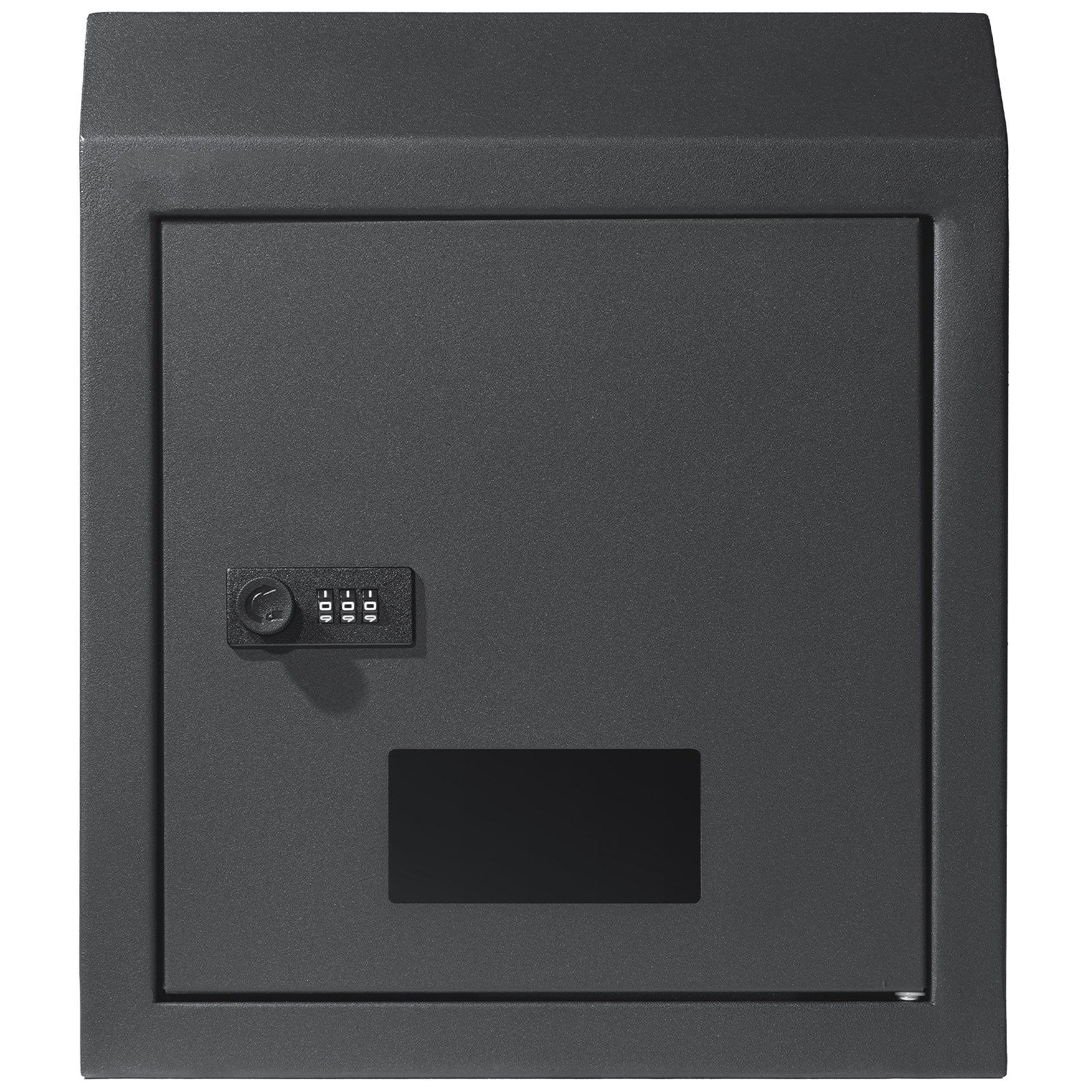 Mecale 12 in Through-The-Door Steel Mail Drop Box with Combination Lock and Rainproof Delivery Slot